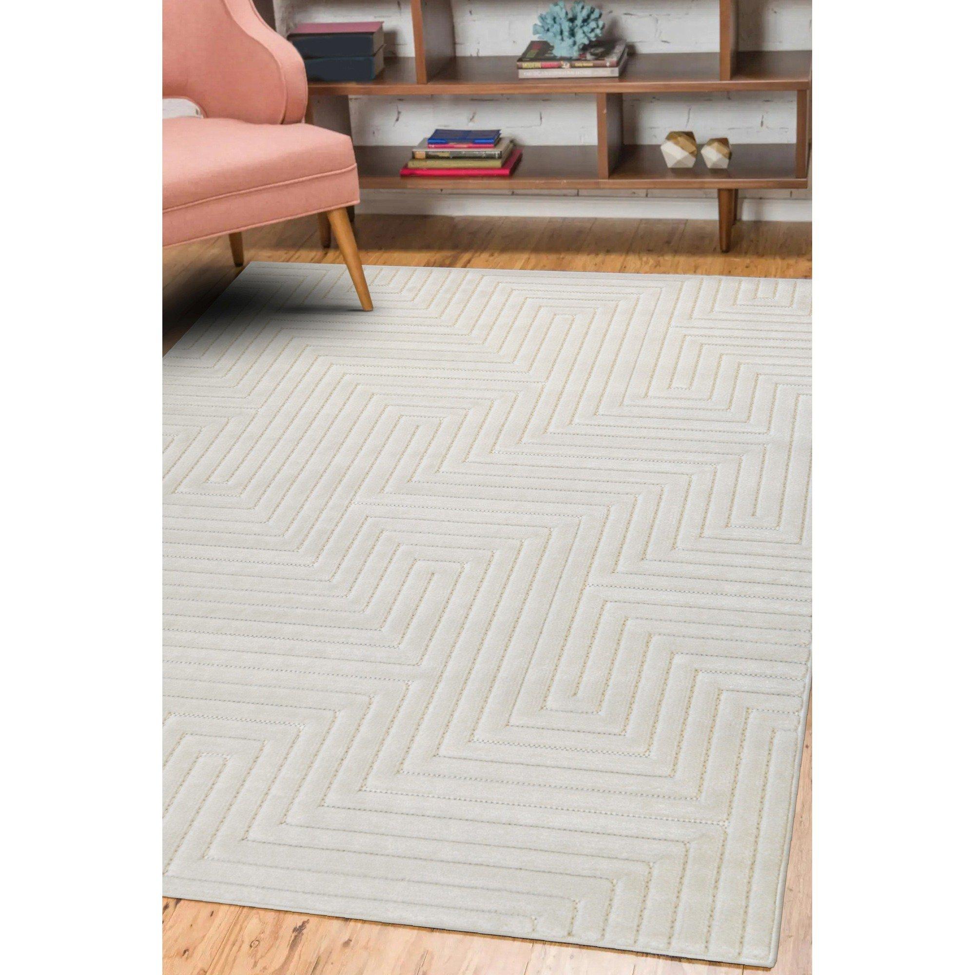 Homemaker  Malmo Maze Rug White - 160x230cm