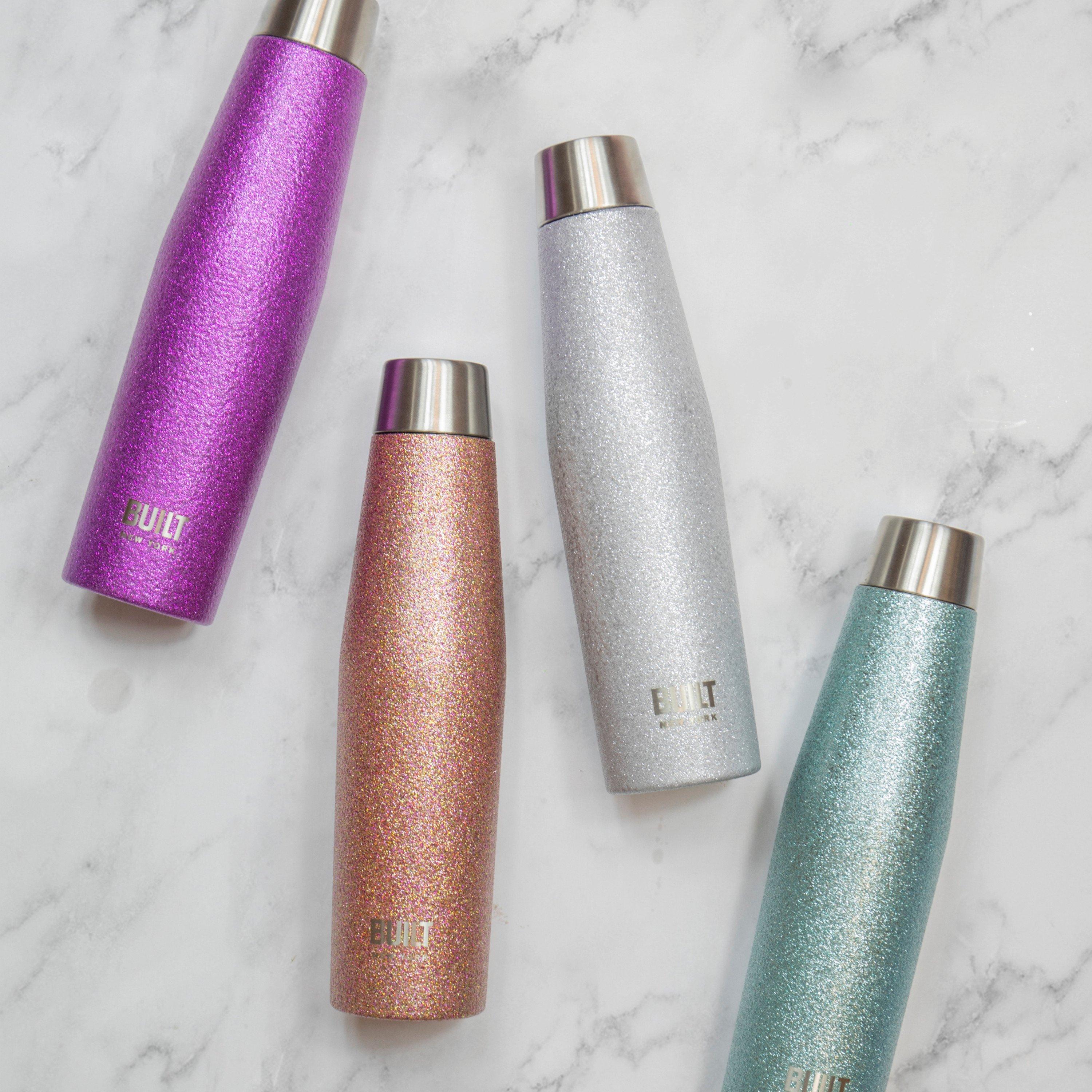 Purple - BUILT - BUILT Perfect Seal Apex Bottle Purple Glitter 54 - 2