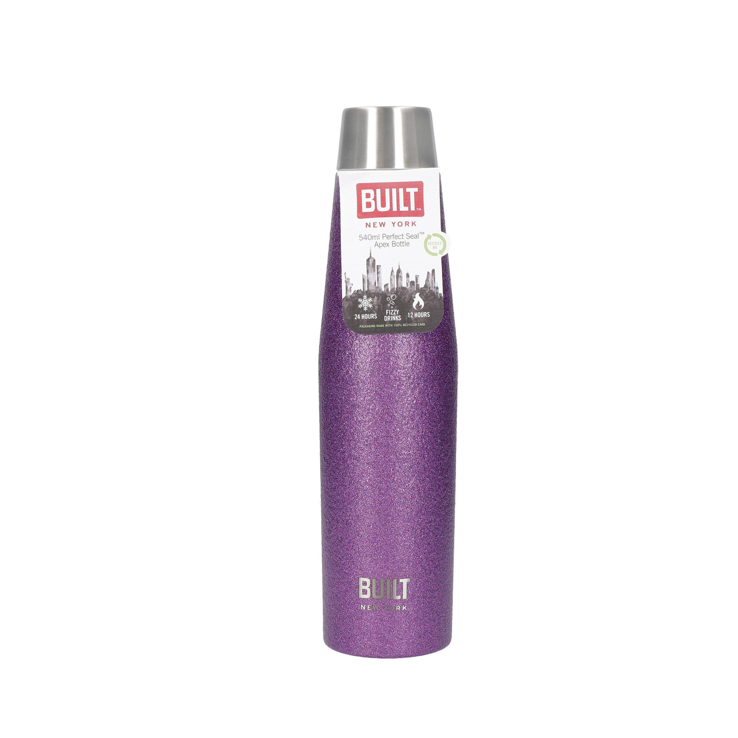 Purple - BUILT - BUILT Perfect Seal Apex Bottle Purple Glitter 54 - 3