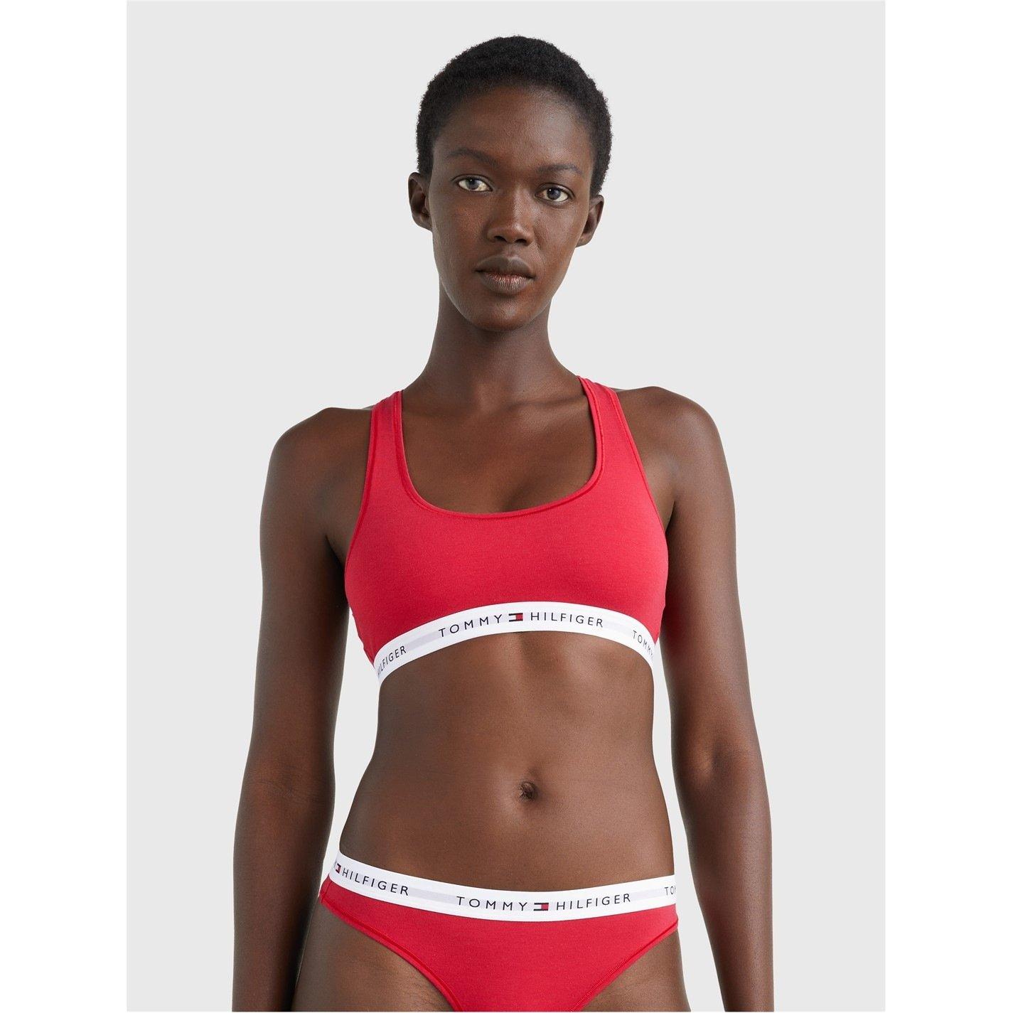 Tommy Hilfiger Women's Bralette Print - Primary Red - 14 (L)
