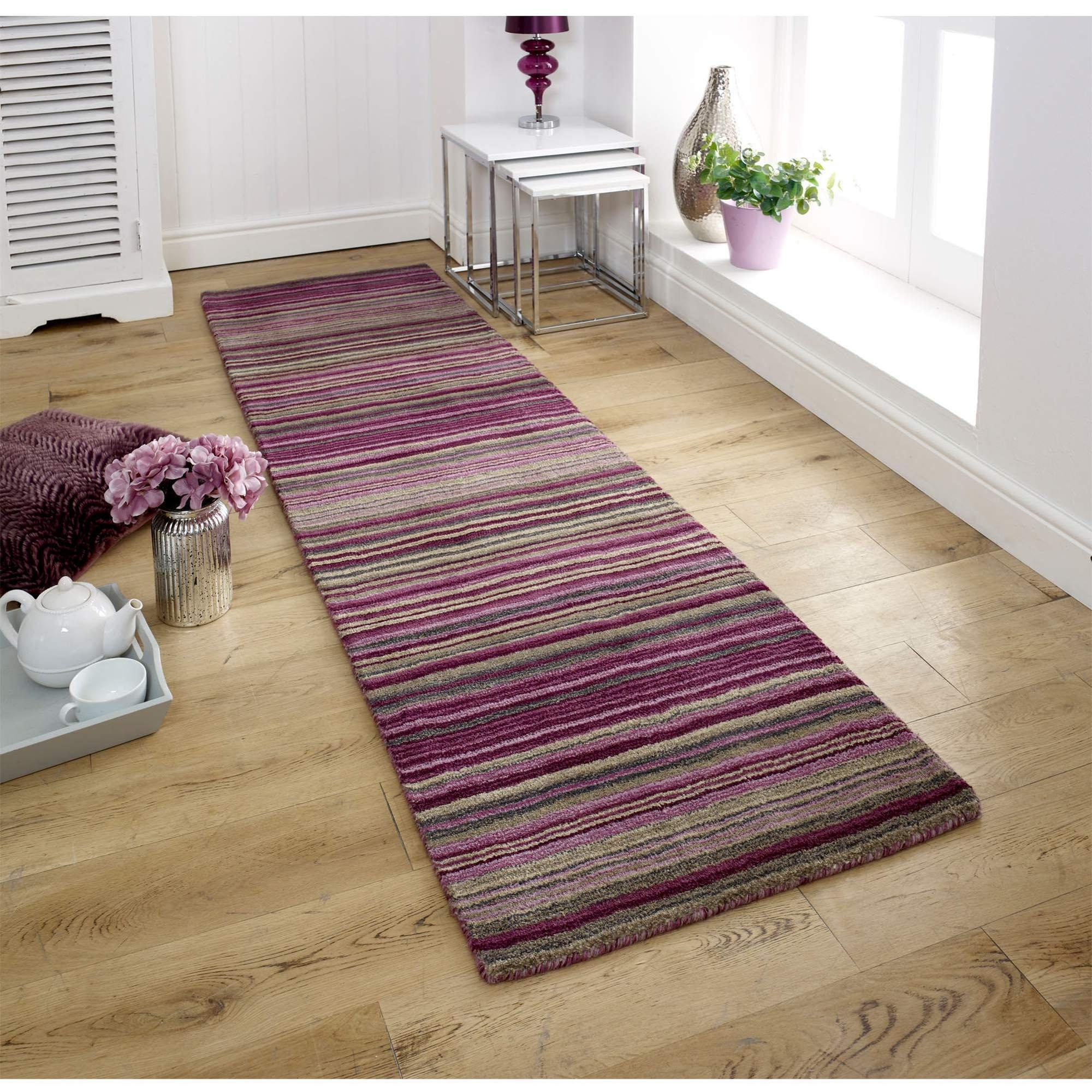 Homemaker  Mumbai Stripe Runner Berry - 60x230cm