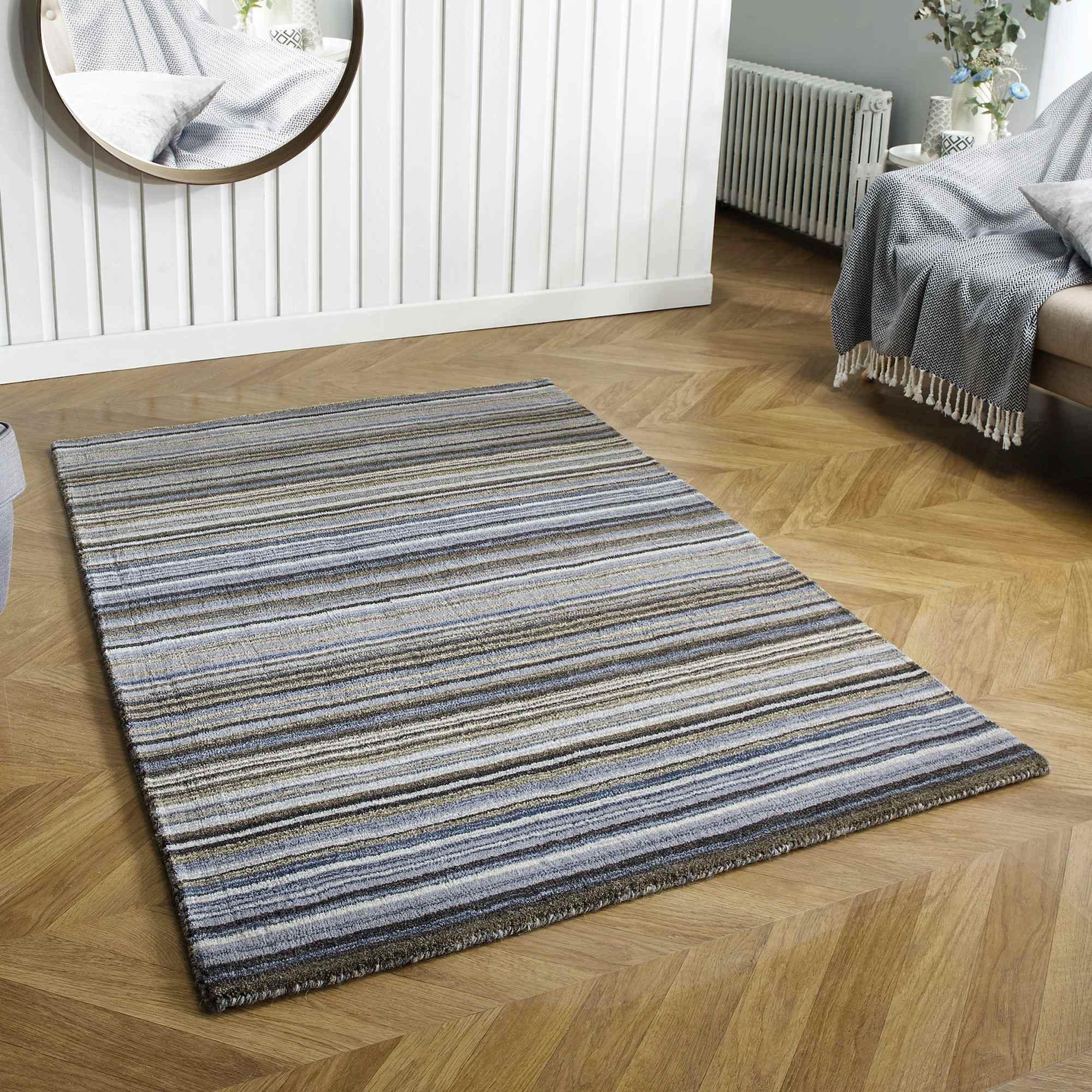 Grey - Homemaker - Mumbai Stripe Rug Grey - 1