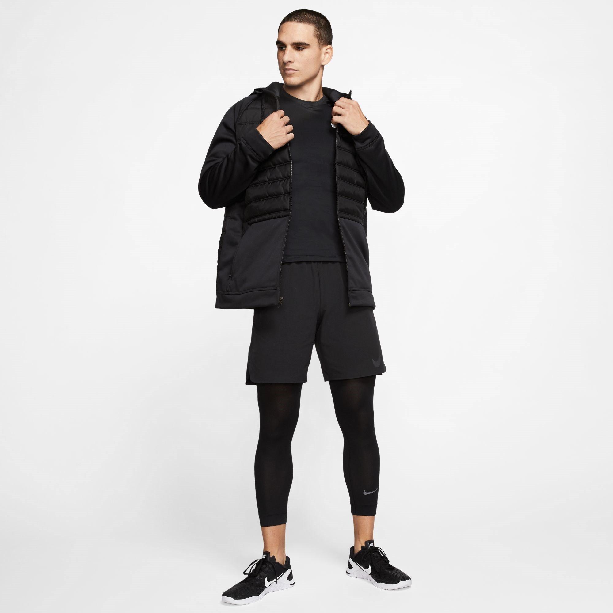 BLACK/WHITE - Nike - Pro Men's Tight Fit Short-Sleeve Top - 7