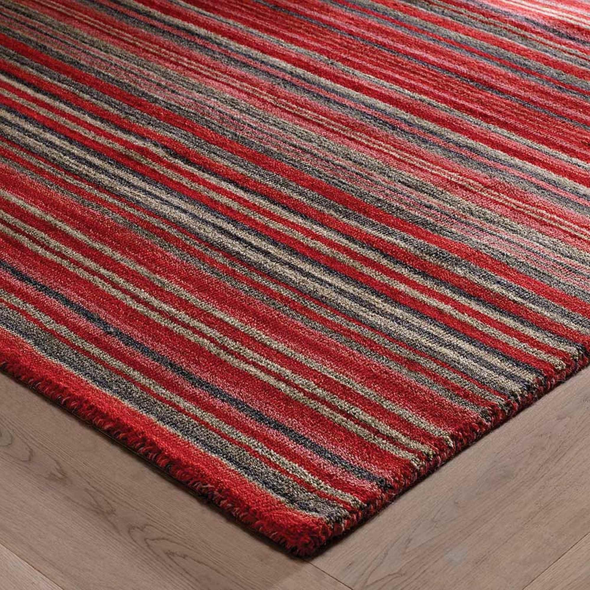 Red - Homemaker - Mumbai Stripe Rug Red - 3