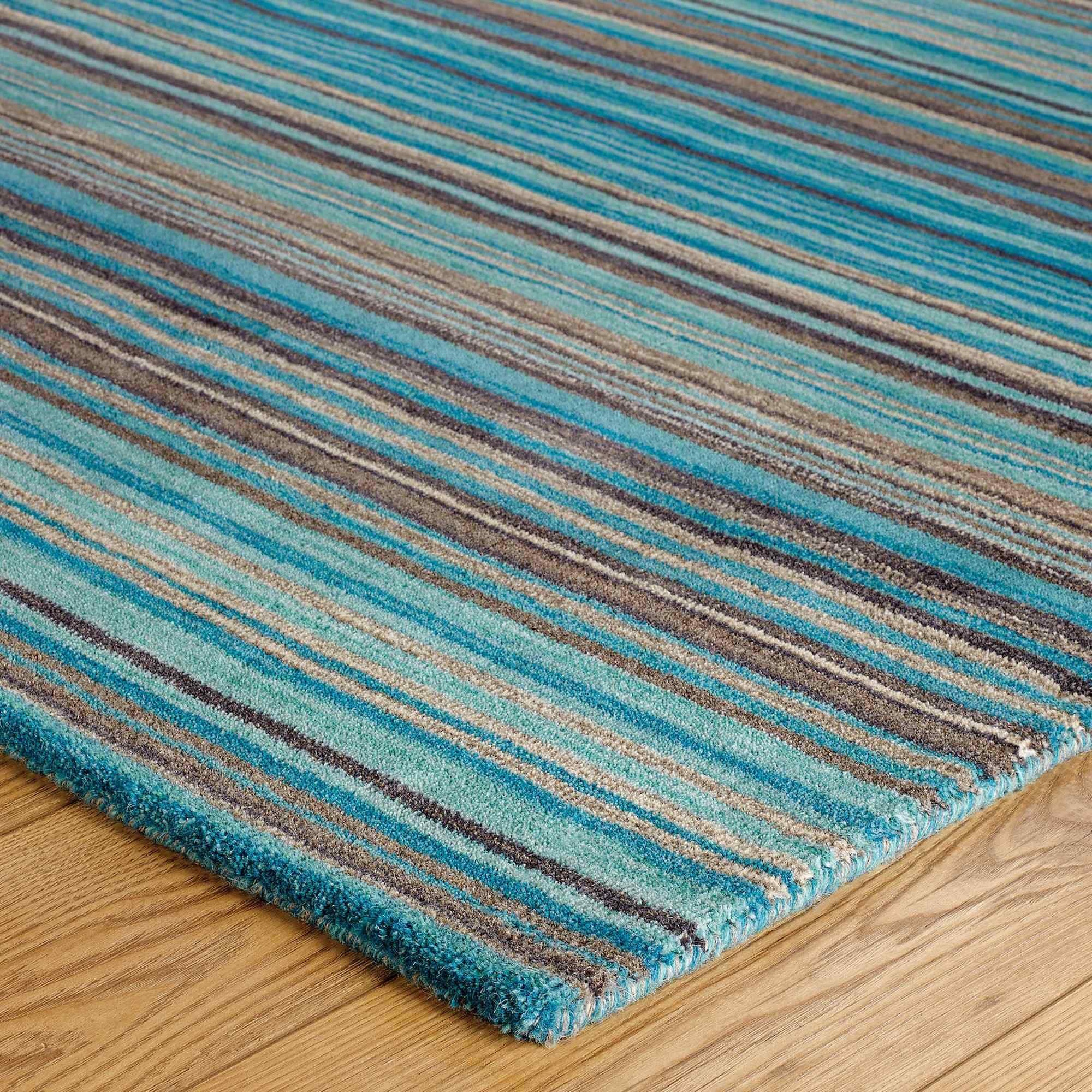 Teal - Homemaker - Mumbai Stripe Rug Teal - 3