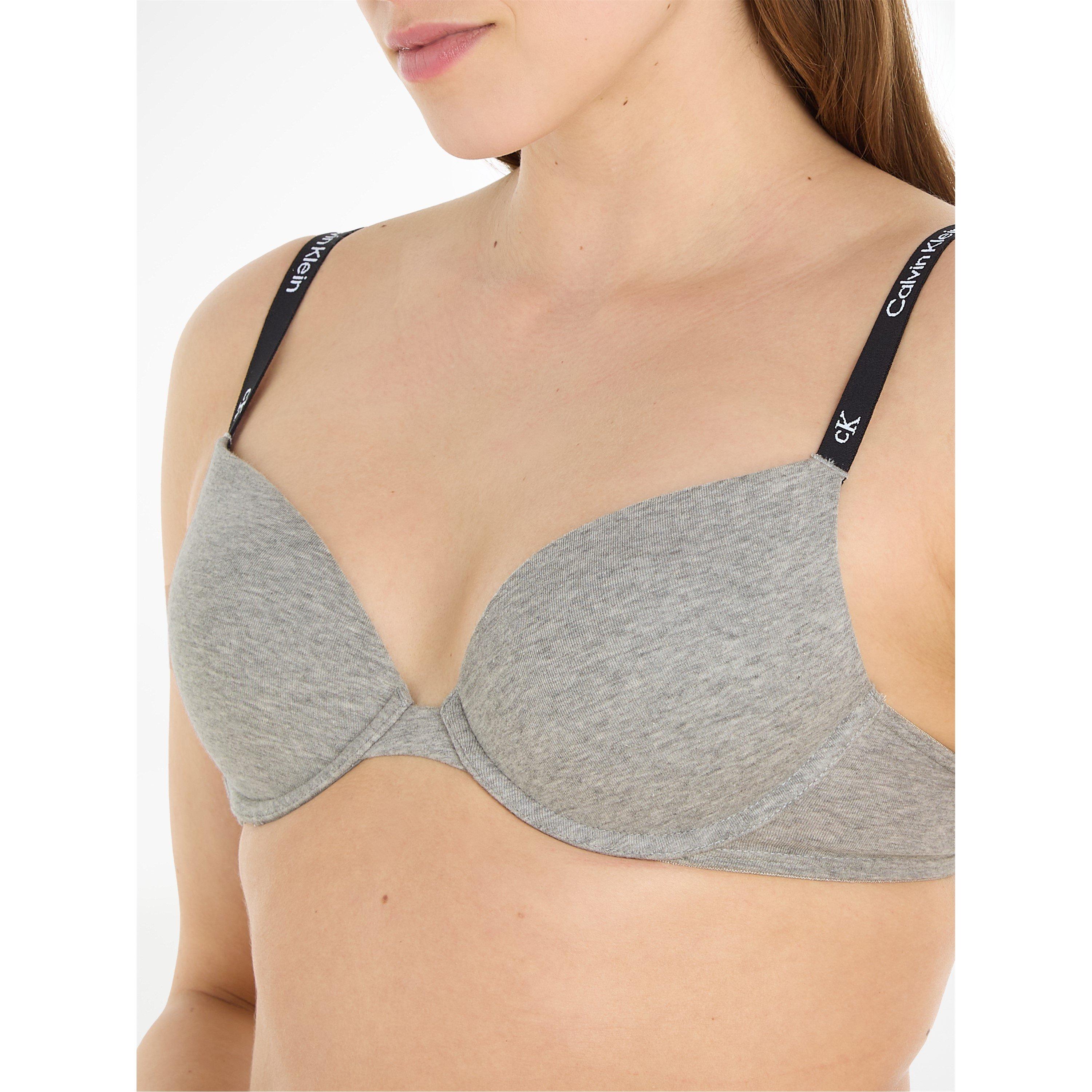 Grey Heather - Calvin Klein - 1996 Plunge Bra - 2