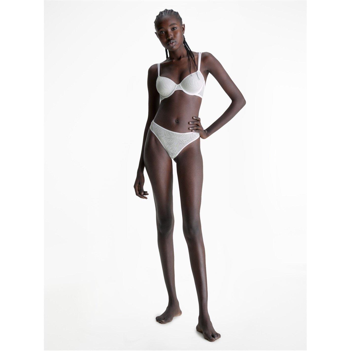 White - Calvin Klein - Marquisette Lightly Lined Demi Bra - 4