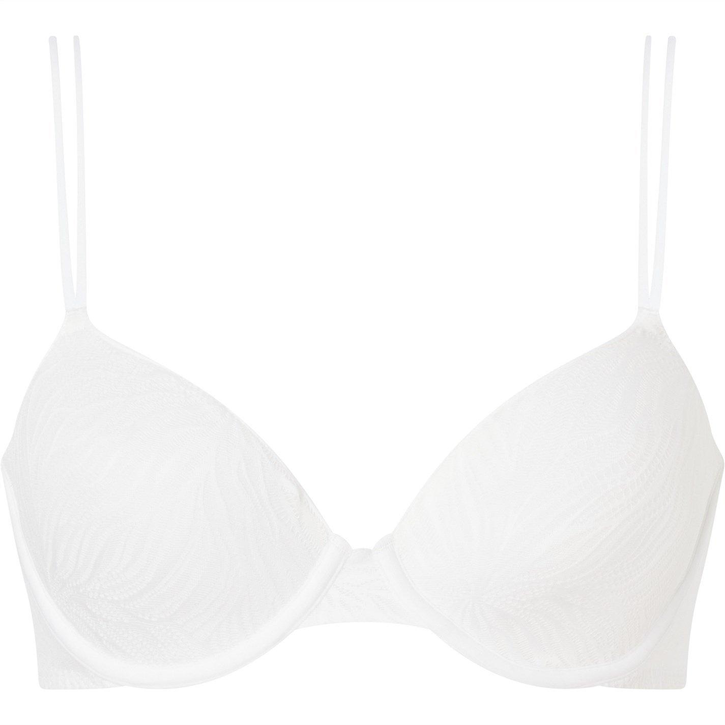 White - Calvin Klein - Marquisette Lightly Lined Demi Bra - 5