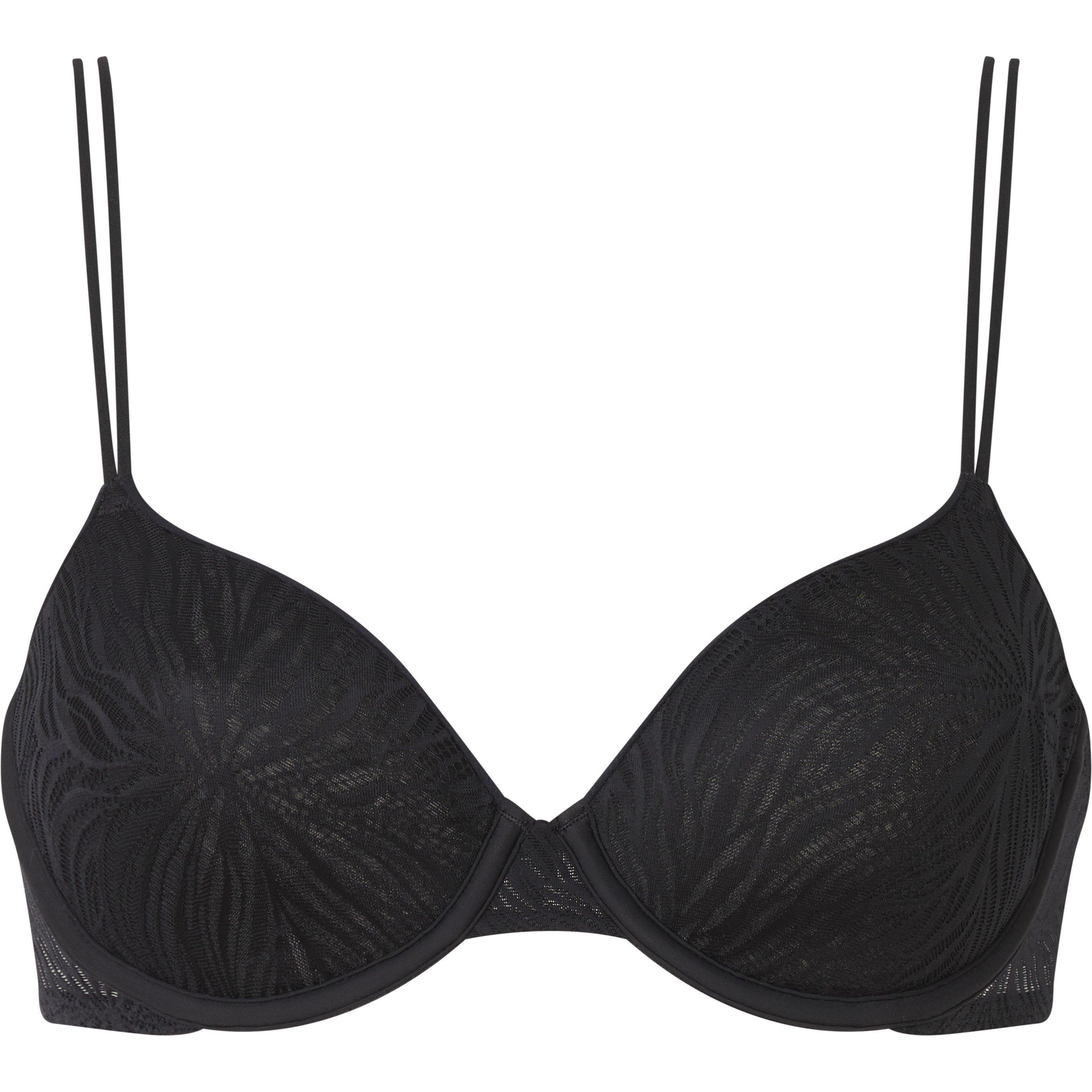 Calvin Klein Women's Marquisette Lightly Lined Demi Bra - Black - 30D