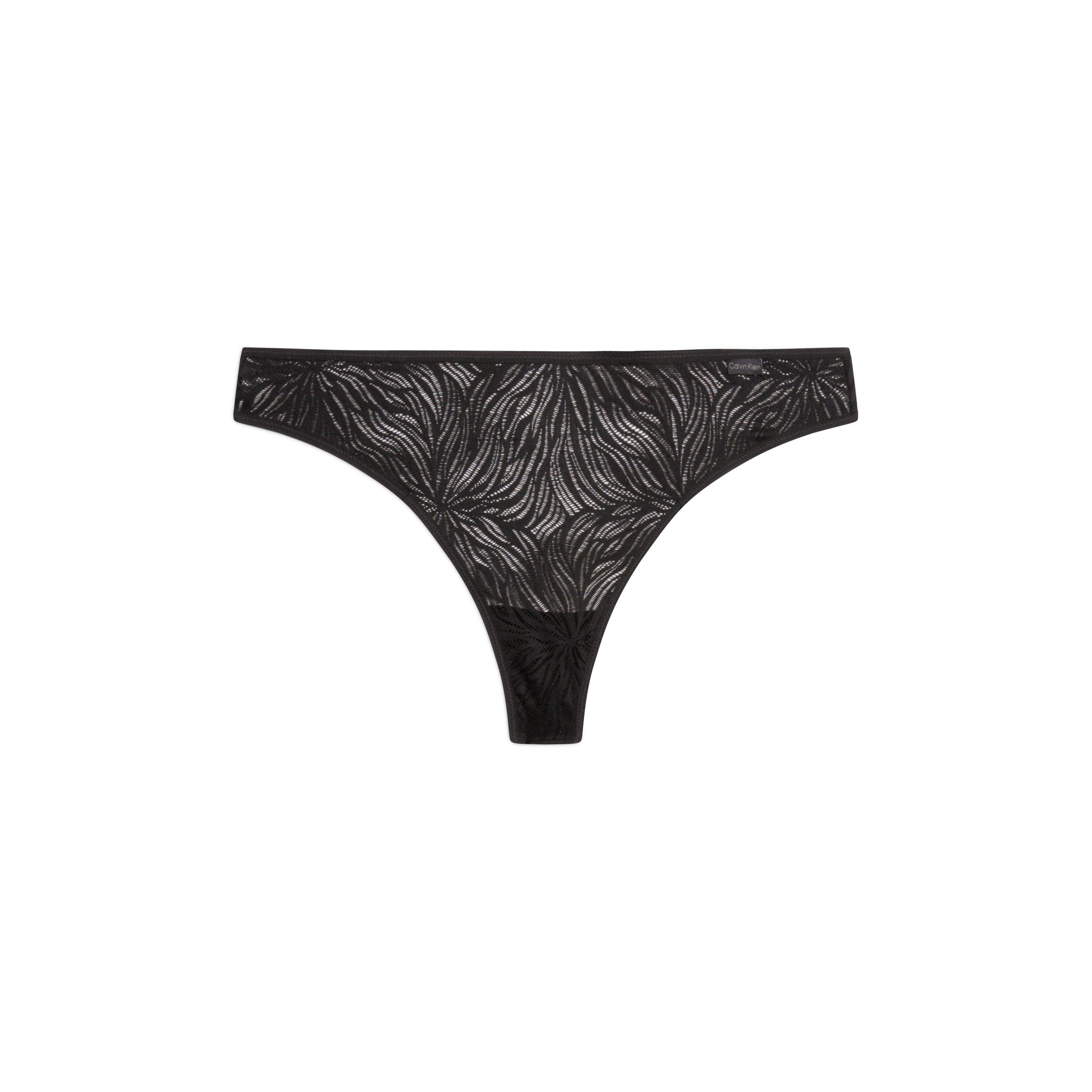 Preto - Calvin Klein - Thong - Sheer Marquisette - 5