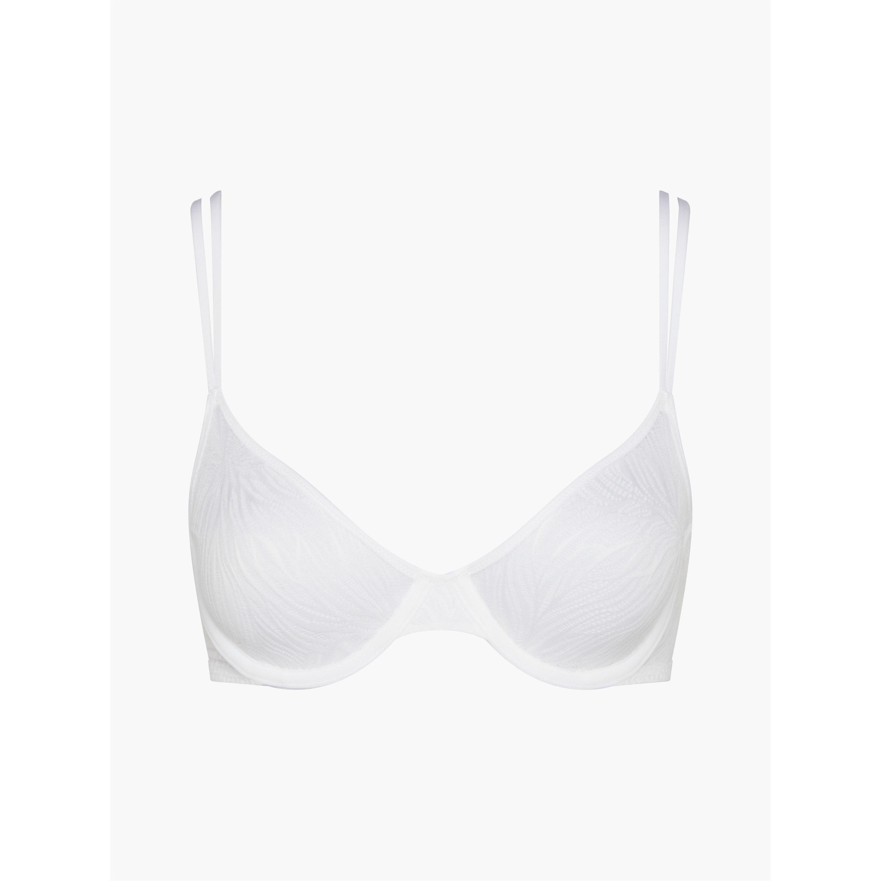 White - Calvin Klein - Marquisette Unlined Demi Bra
