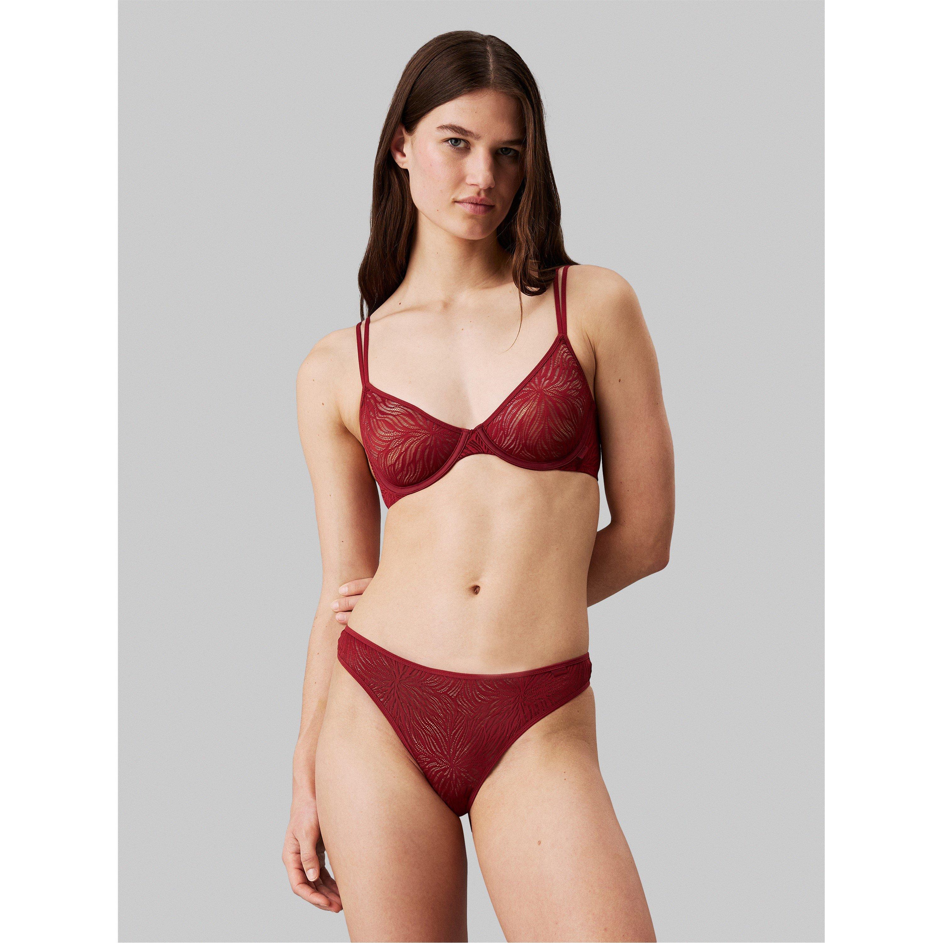Calvin Klein Women's Marquisette Unlined Demi Bra - Syrah - 32C