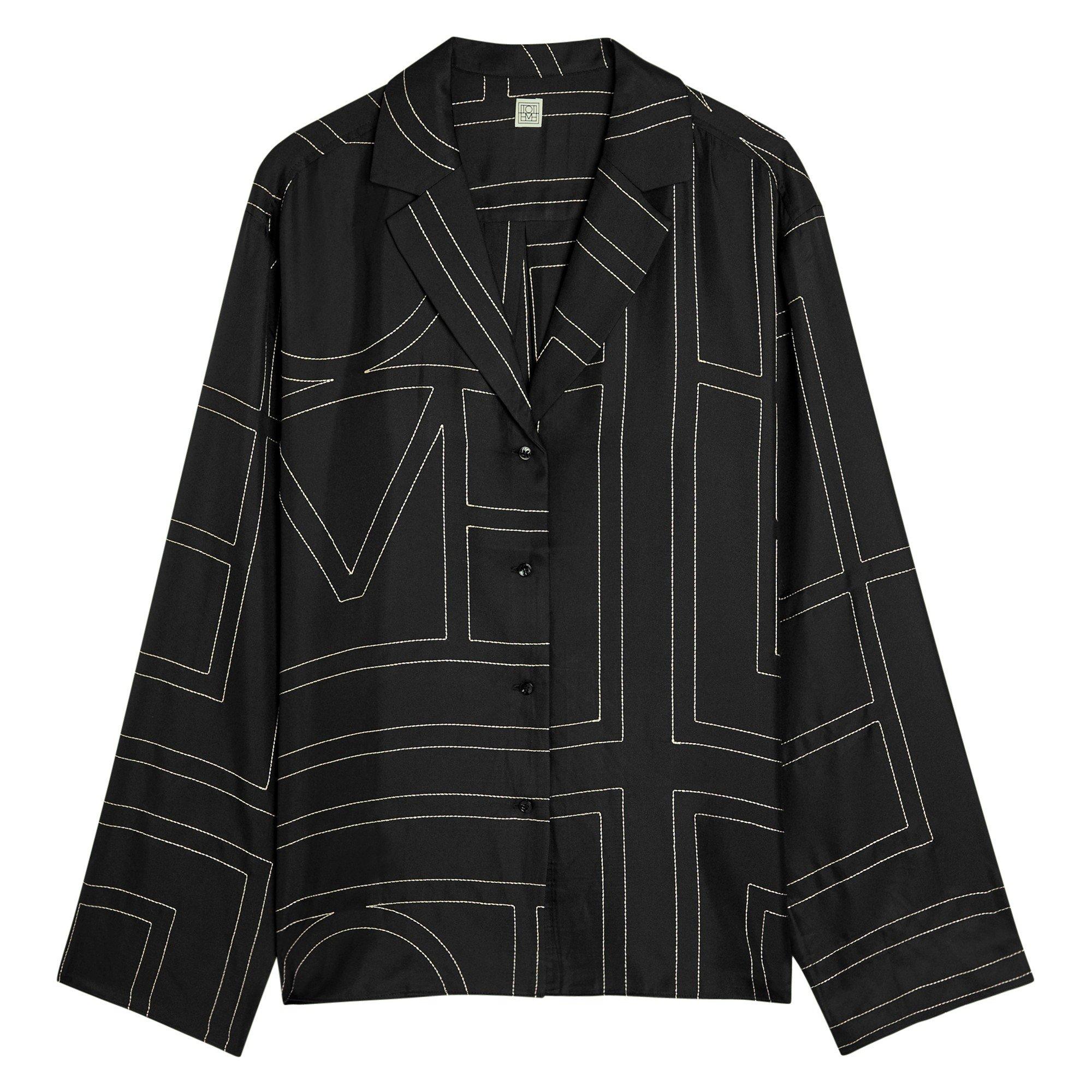 Toteme Monogram silk pj top