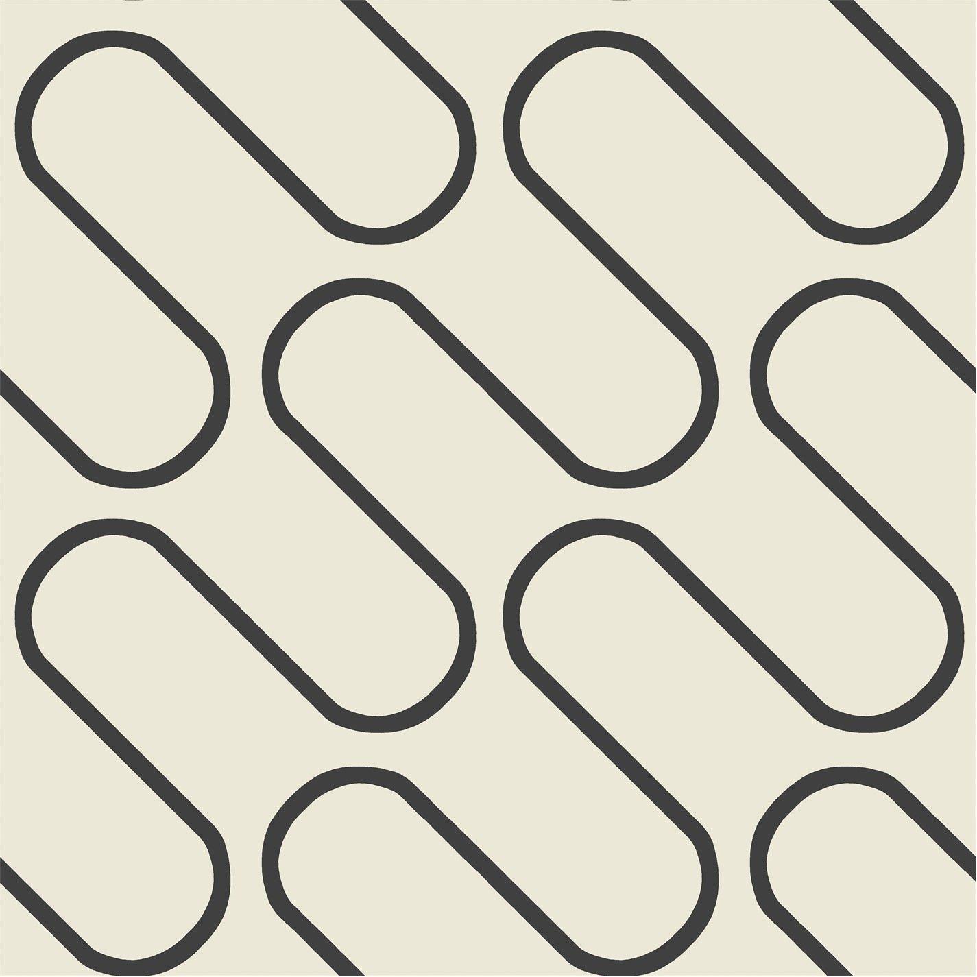 Catherine Lansfield  Linear Curve Geometric Wallpaper - Cream