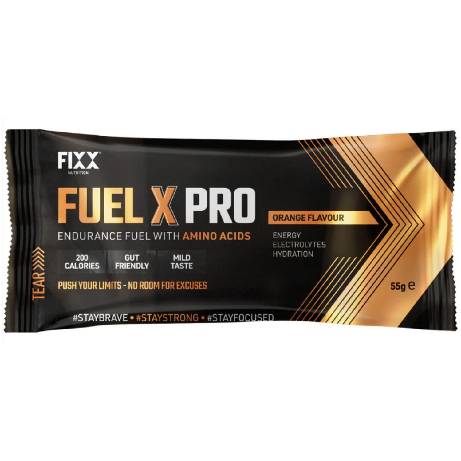 Fixx  Fixx: Fuel X Pro + Amino Acids Sachets (12 X 55G S - Orange - Box of 12