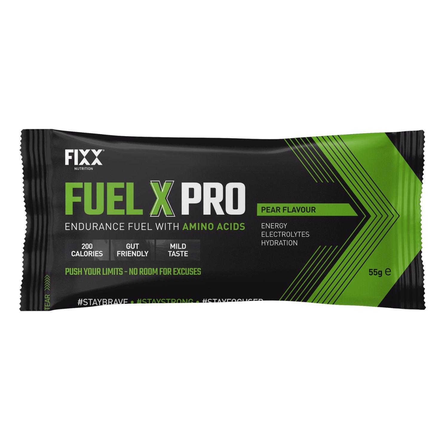 Fixx  Fixx: Fuel X Pro + Amino Acids Sachets (12 X 55G S - Pear - Box of 12