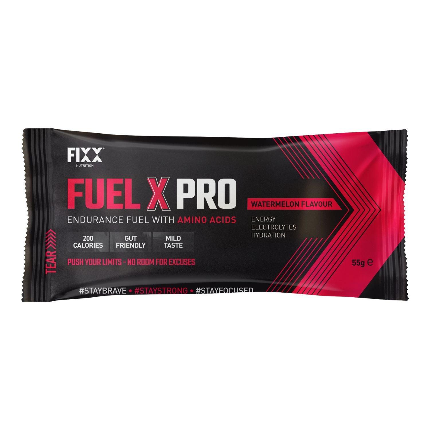 Fixx  Fixx: Fuel X Pro + Amino Acids Sachets (12 X 55G S - Watermelon - Box of 12