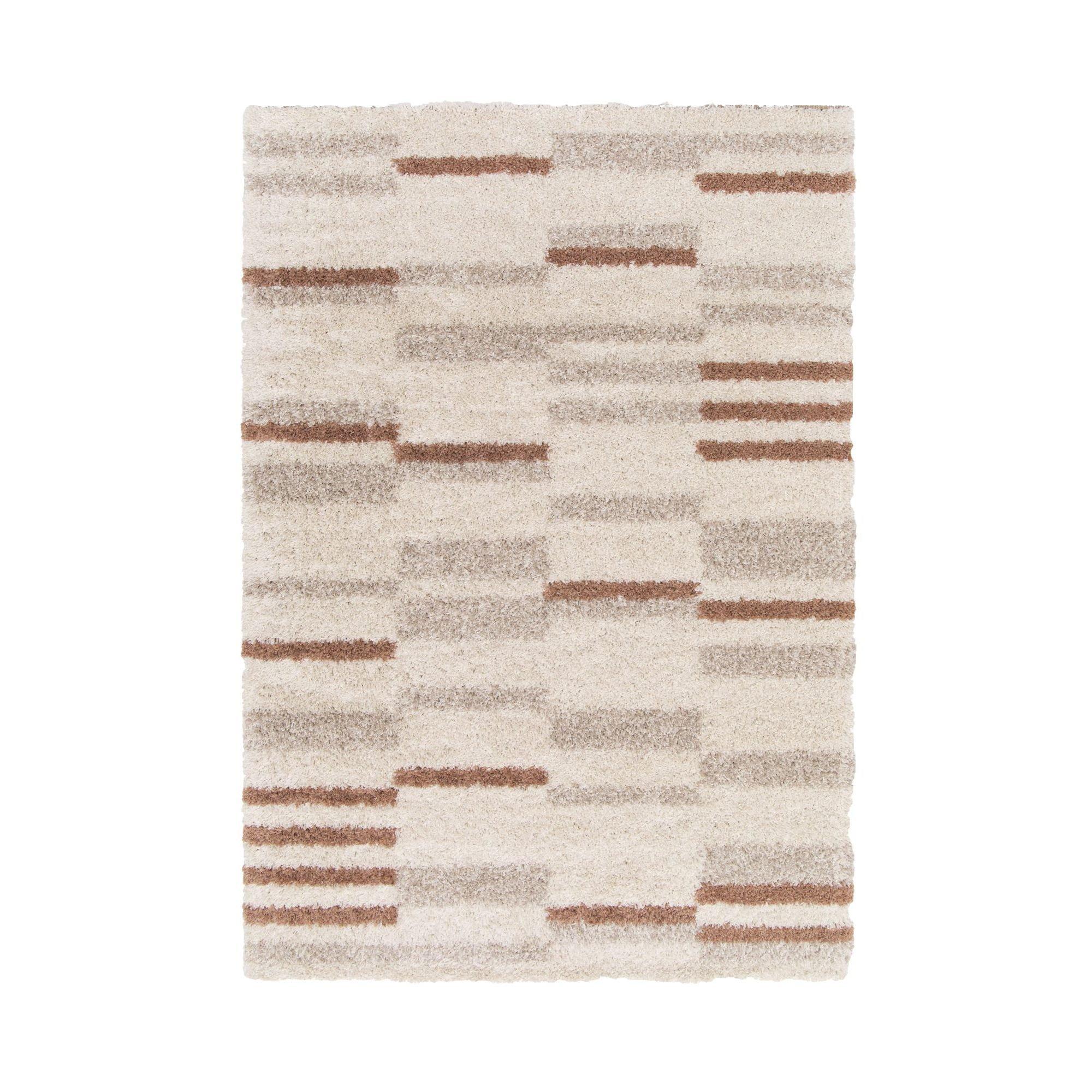 Cream - Homemaker - Roma Linear Shaggy Rug Cream - 2