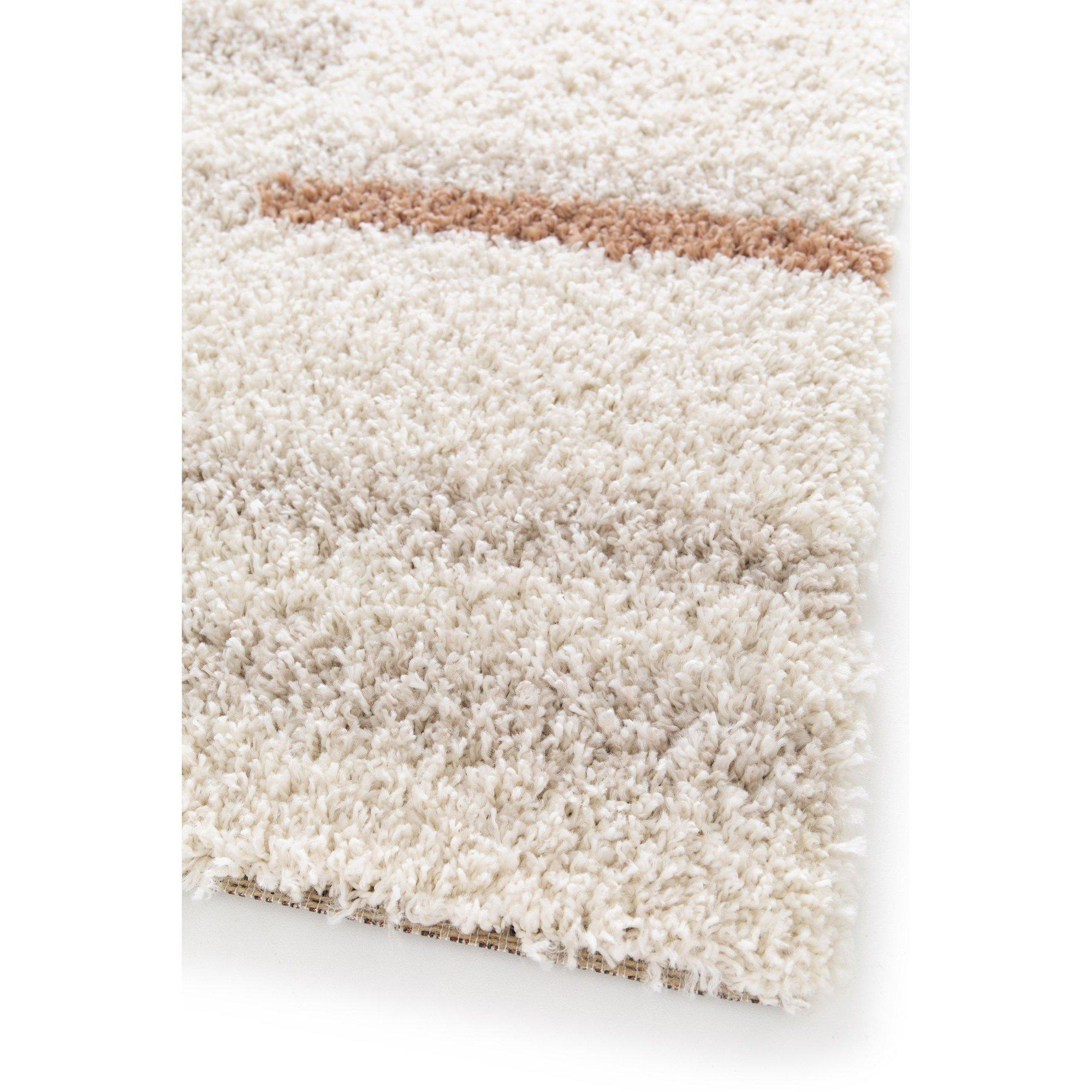 Cream - Homemaker - Roma Linear Shaggy Rug Cream - 3