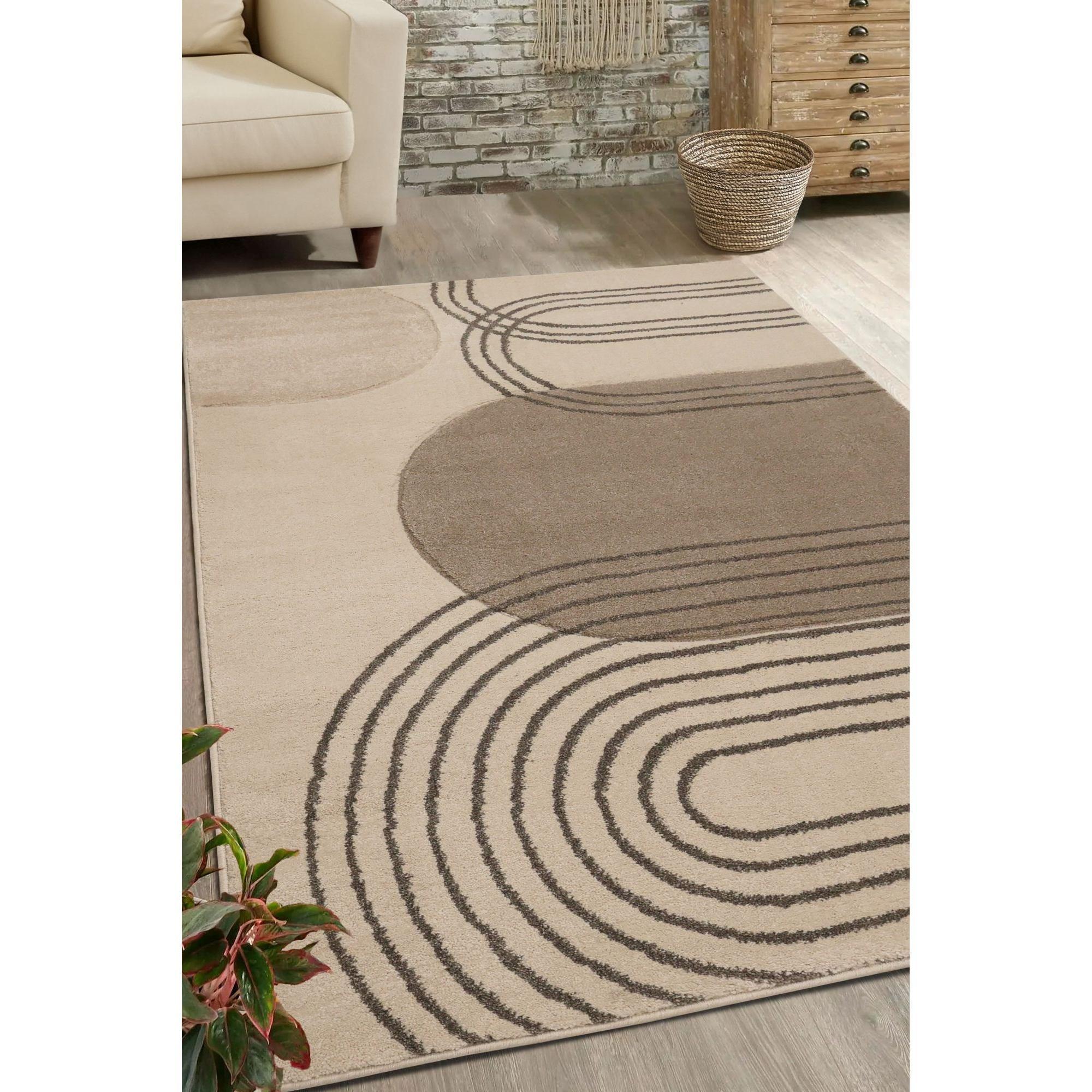Homemaker  Portia Abstract Arcs Rug Beige - 160x230cm