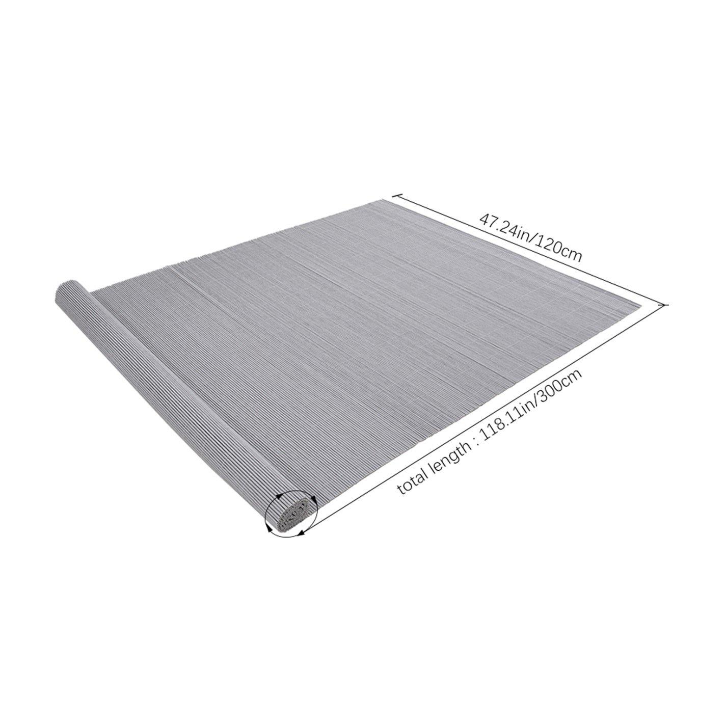 Grey - Breeins - 3m x 1.2m Sun-blocked Privacy Fence Screen Panels - 4