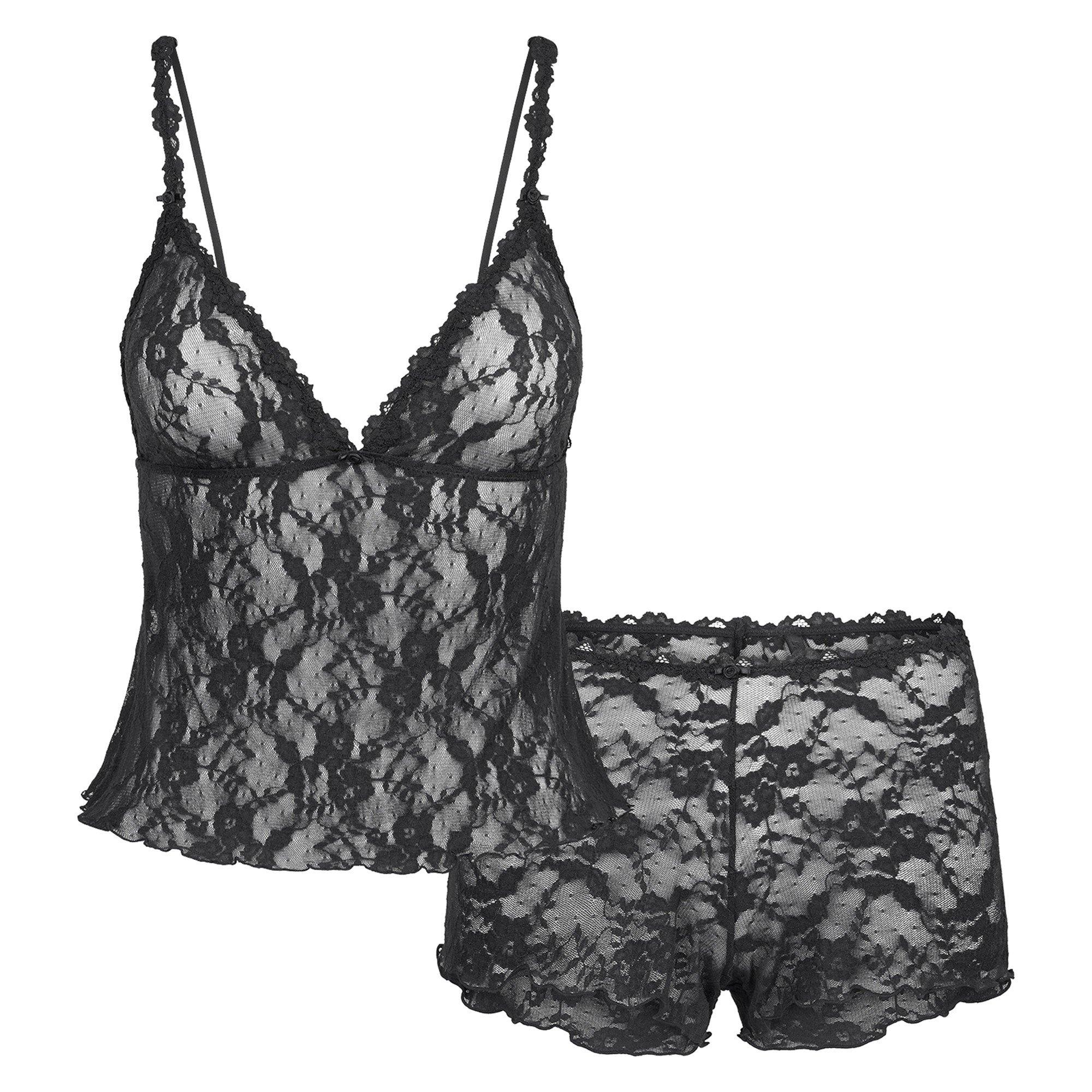 DARK GREY - SKIMS - TRIANGLE CAMI AND SHORT SET