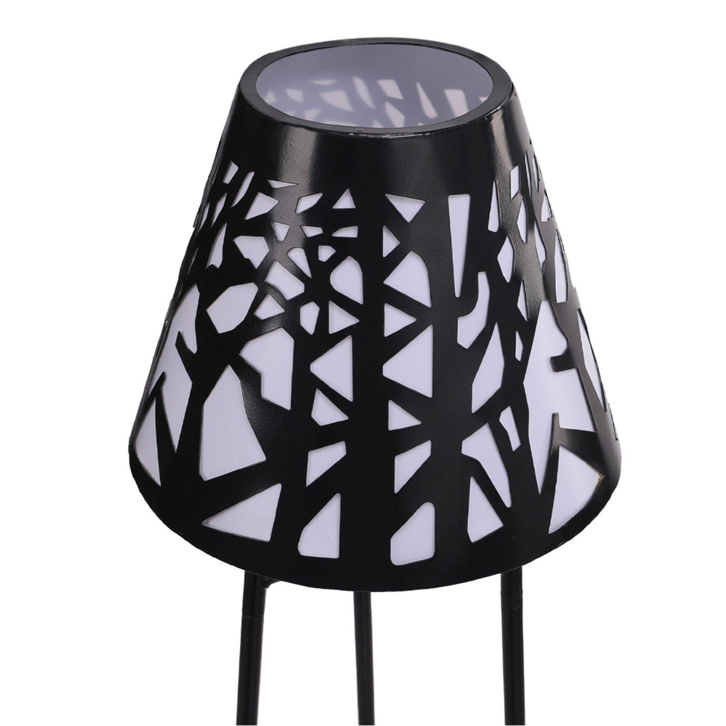 Black - Breeins - 2 Pack Double Tier Solar-Powered Plant Stand - 4