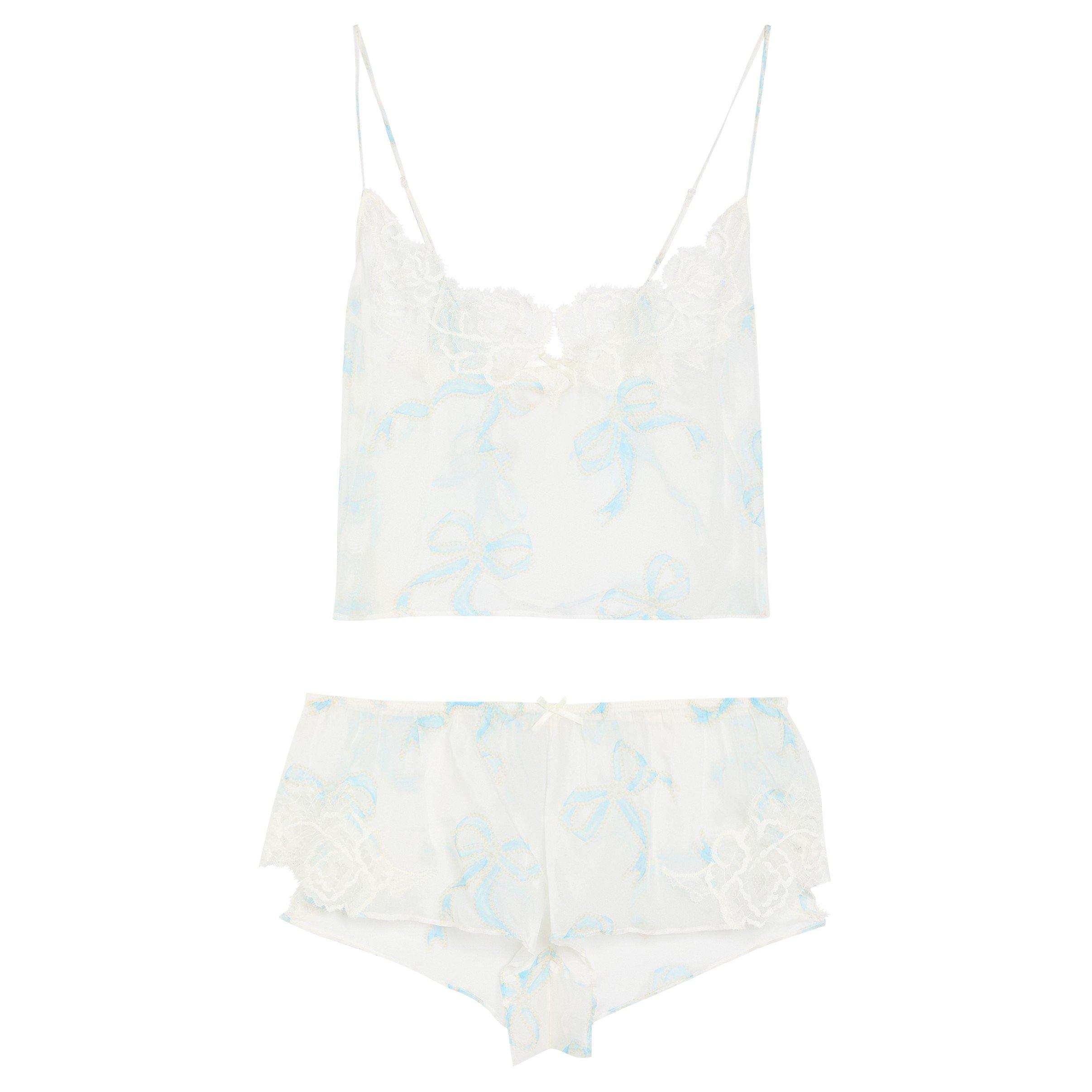 WHITE AND OTHER - SKIMS - ROMANCE CAMI AND SHORT SET