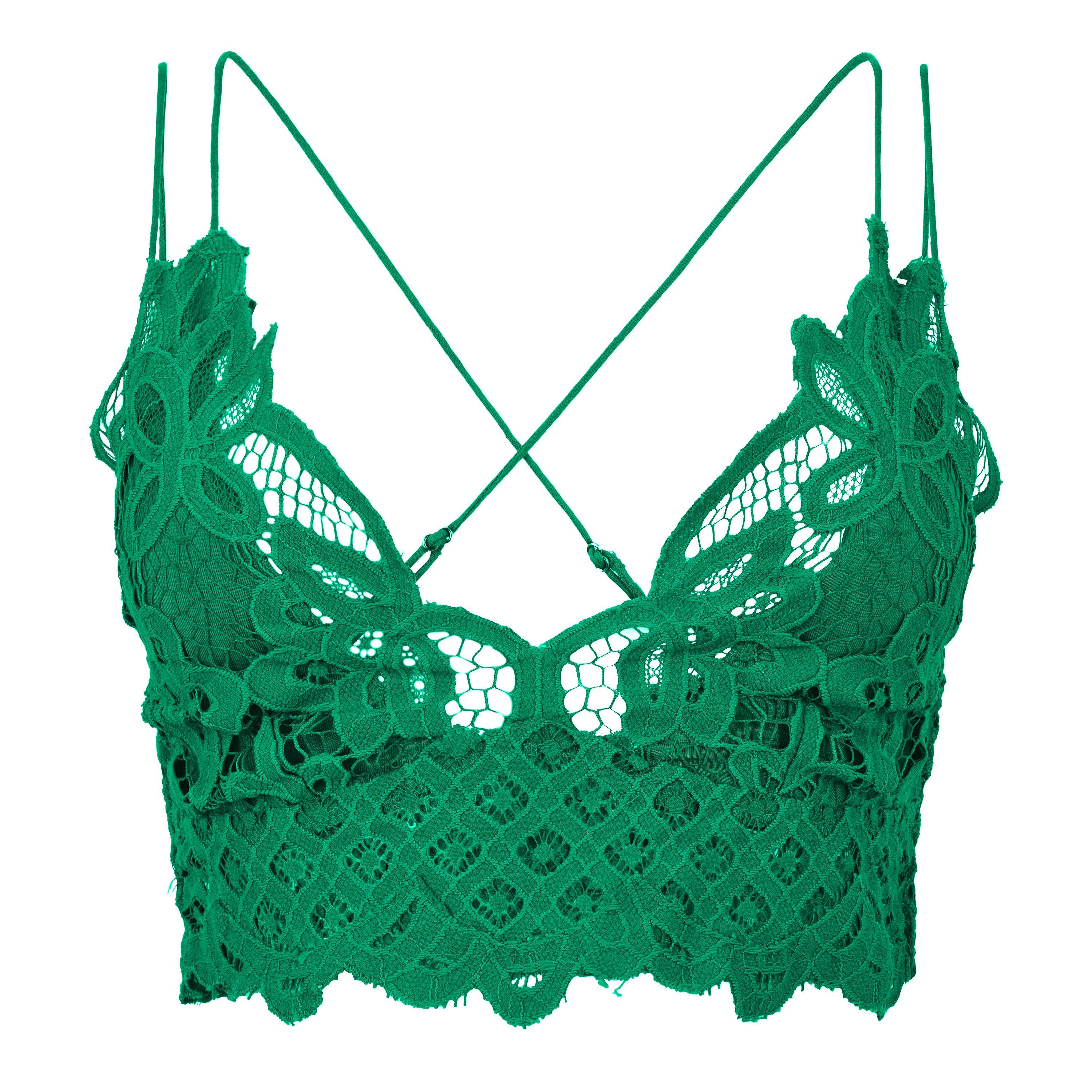 GREEN - Free People - BRA ADELLA LACE BRALETTE - 1