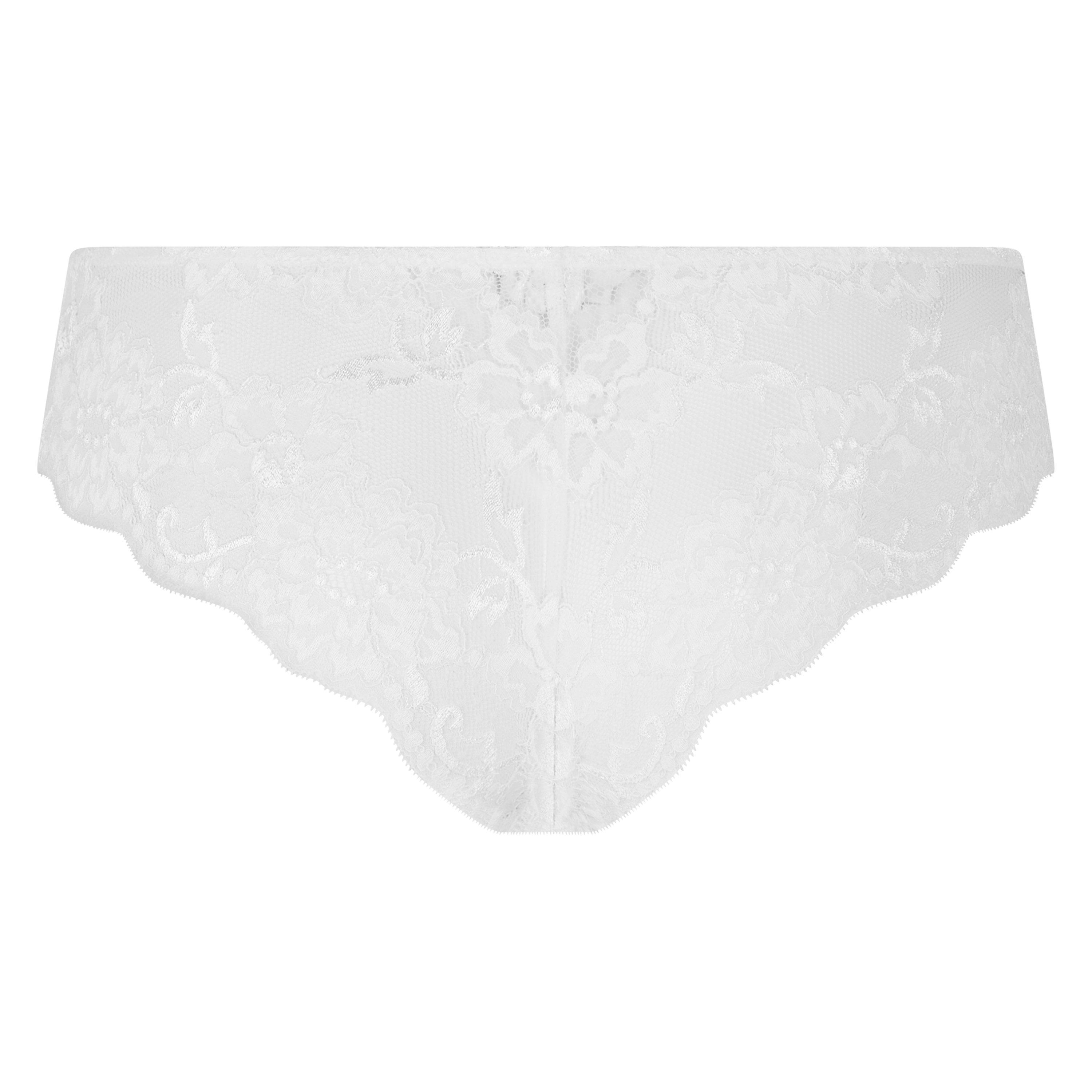 WHITE - La Perla - Women's Souplé Lace Cotton Brazilian Briefs - 2