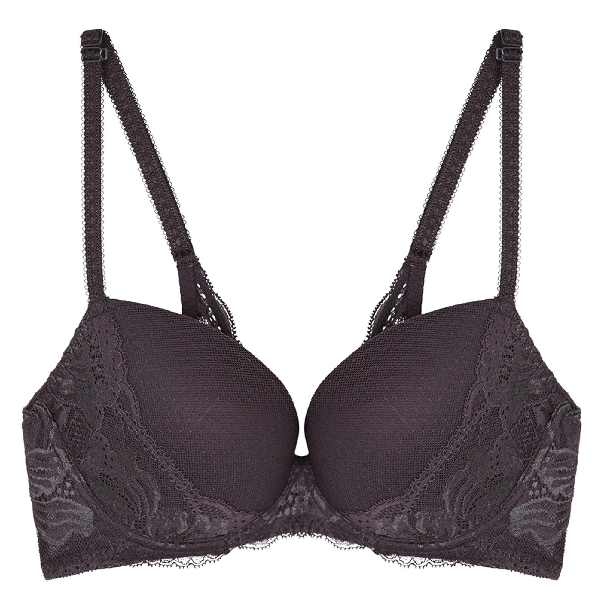 CHARCOAL - Simone Perele - Women's Promesse Lace Push-Up Bra - 1