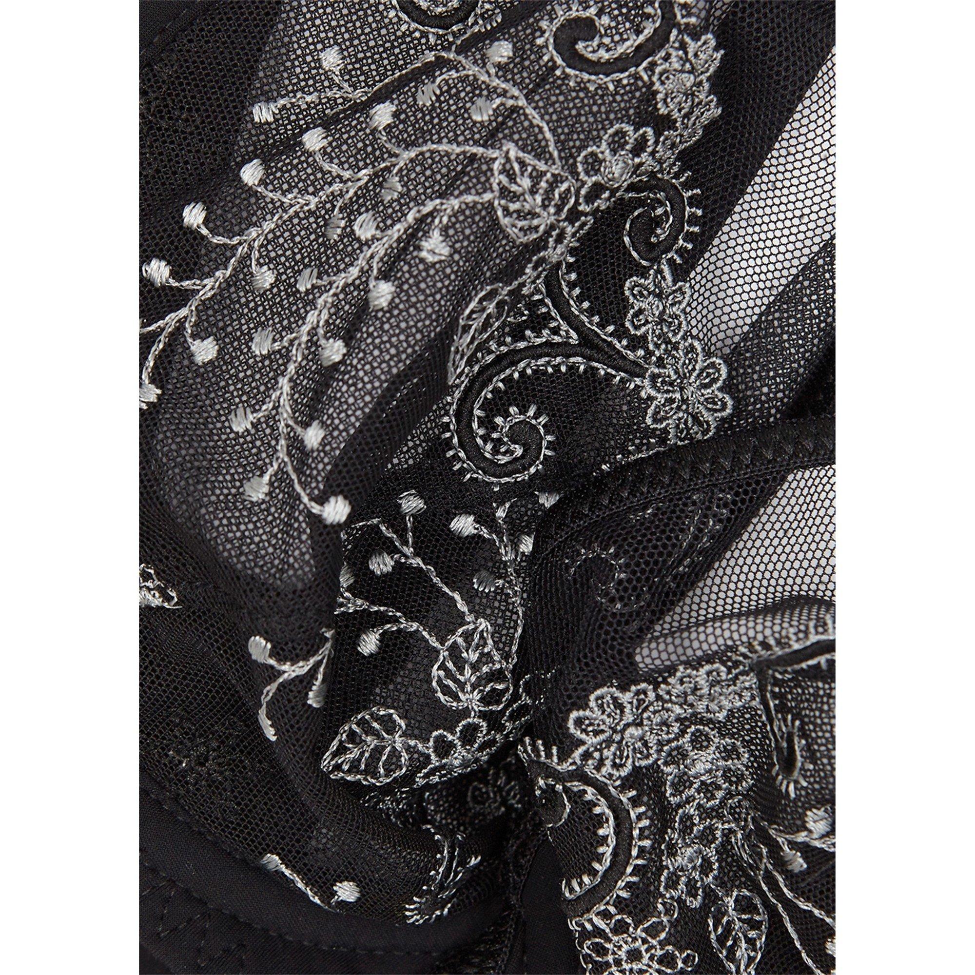 BLACK - Simone Perele - DELICE WING FLORAL EMBROID FUL - 4