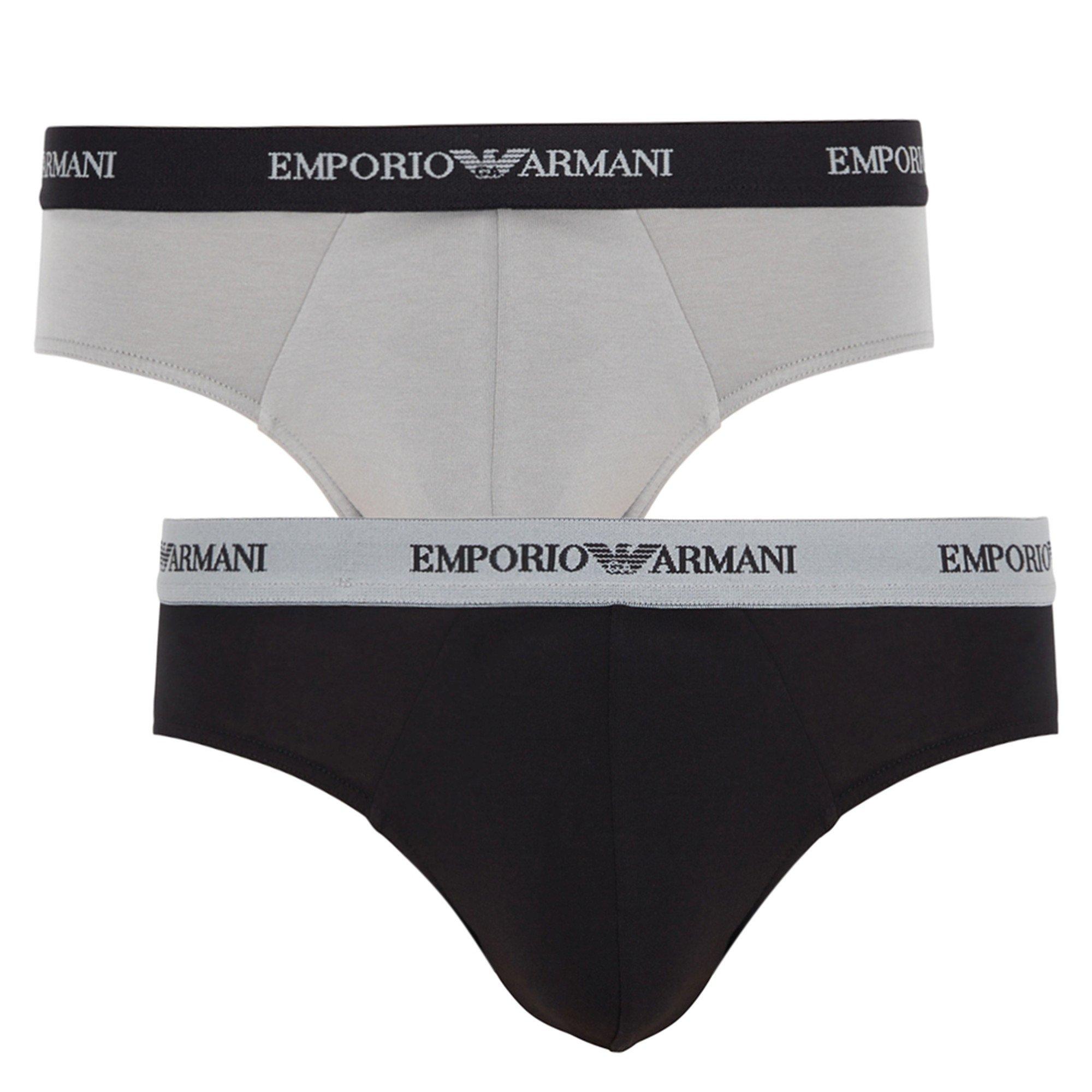 BLACK AND OTHER - Emporio Armani - EA 2PACK BRIEFS - 1
