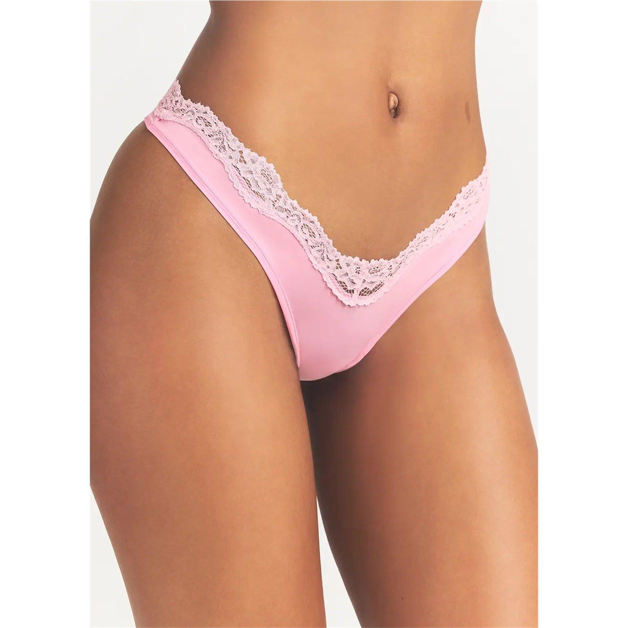 PINK - SKIMS - T FITS EVERYBODY LACE THONG - 2
