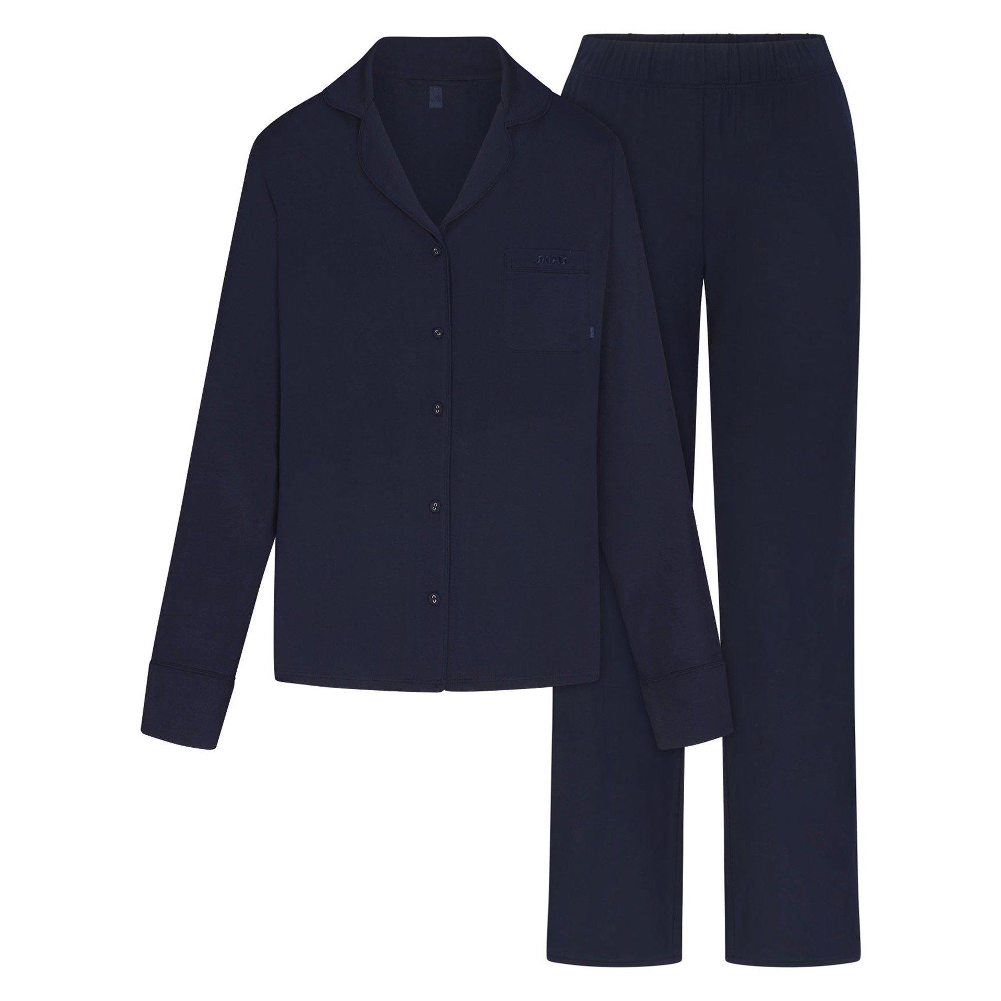 SKIMS S SLEEP LONG SLV BUTTON UP SET
