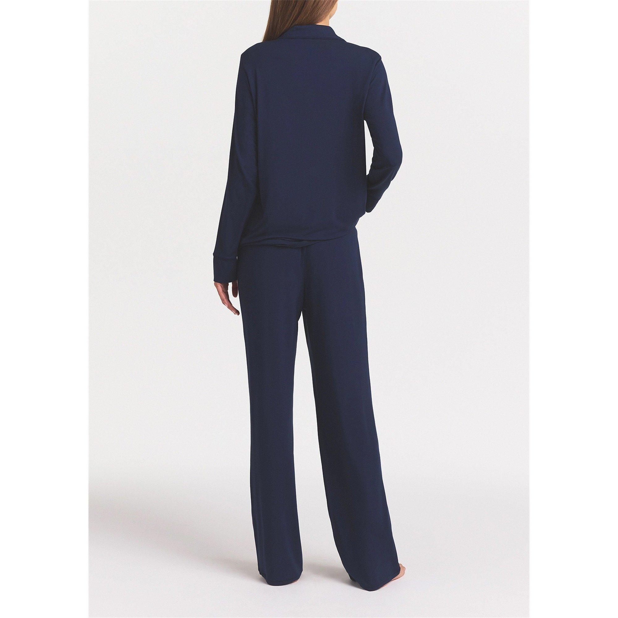 NAVY - SKIMS - S SLEEP LONG SLV BUTTON UP SET - 3