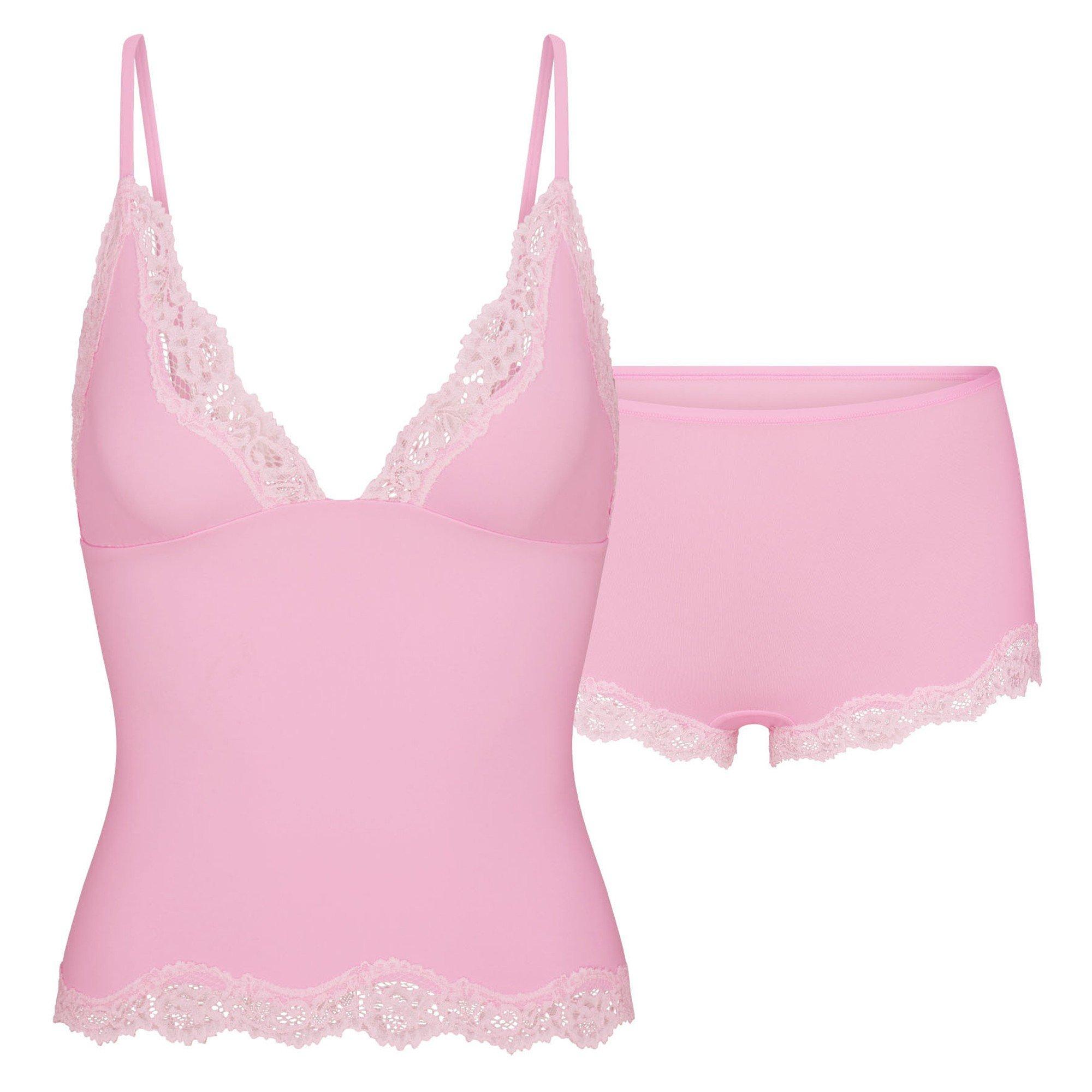 PINK - SKIMS - S FITS EVERYBODY LACE CAMI SET - 1