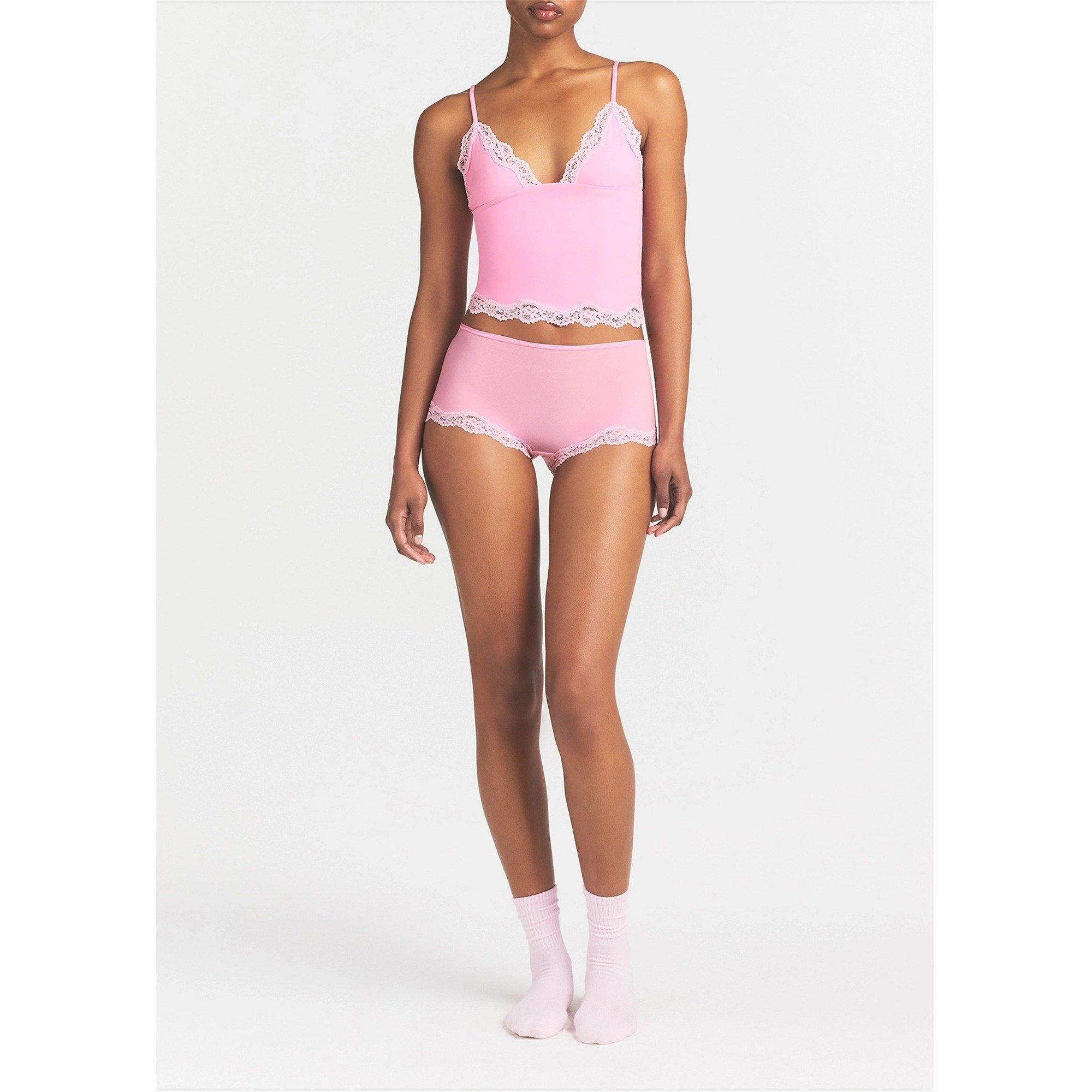 PINK - SKIMS - S FITS EVERYBODY LACE CAMI SET - 4