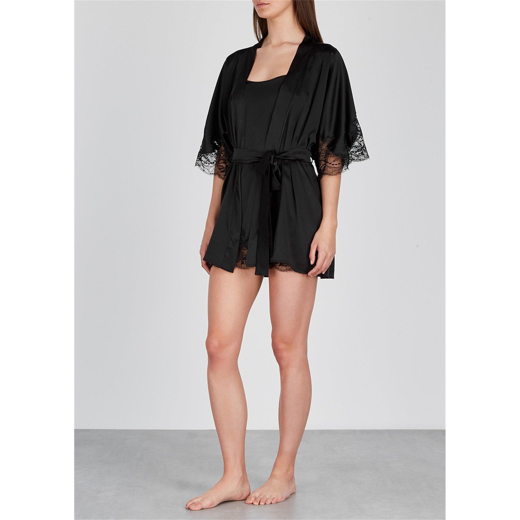 BLACK - Fleur of England - SIG SILK ROBE - 5