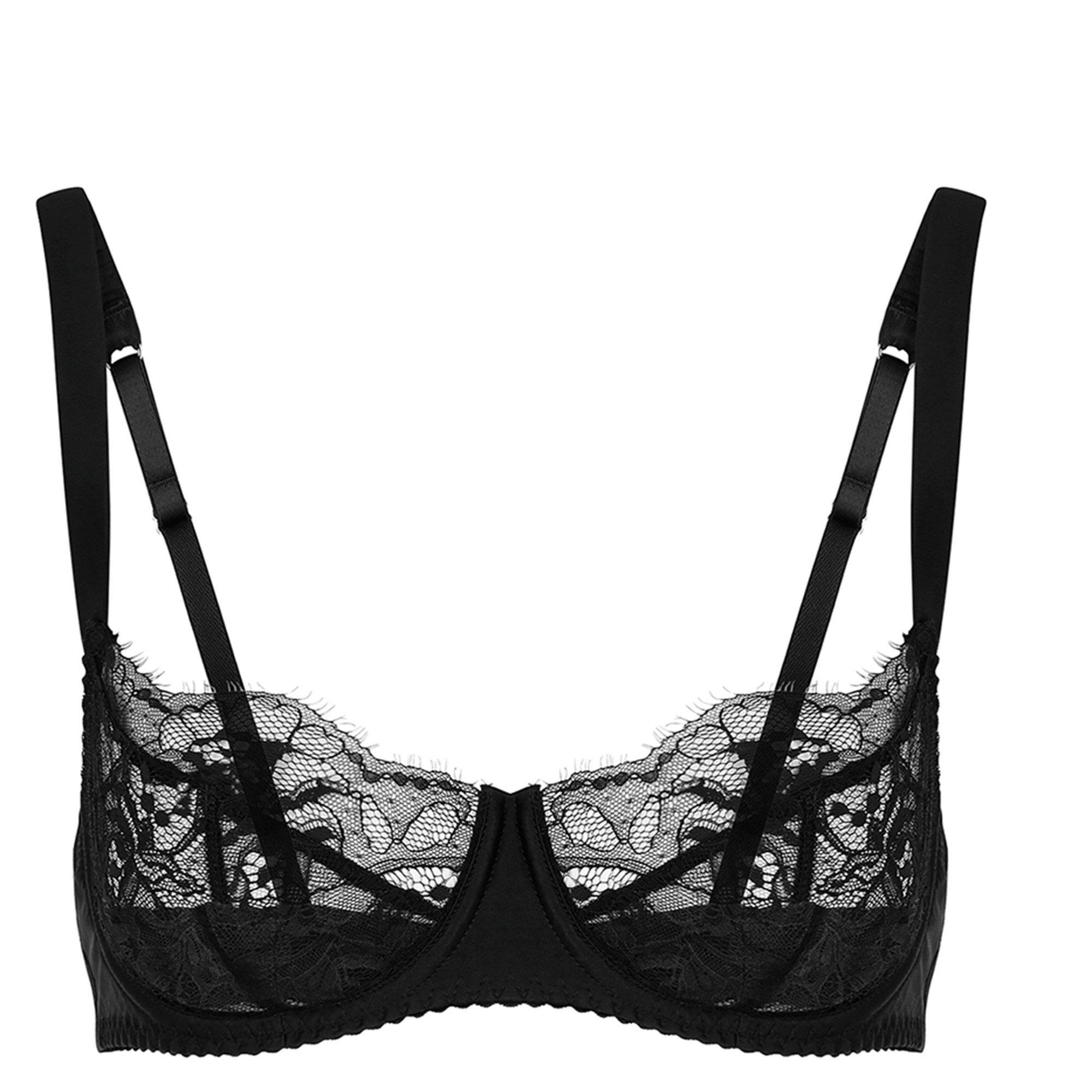 BLACK - Fleur of England - SIG LACE BALCONY BRA - 1