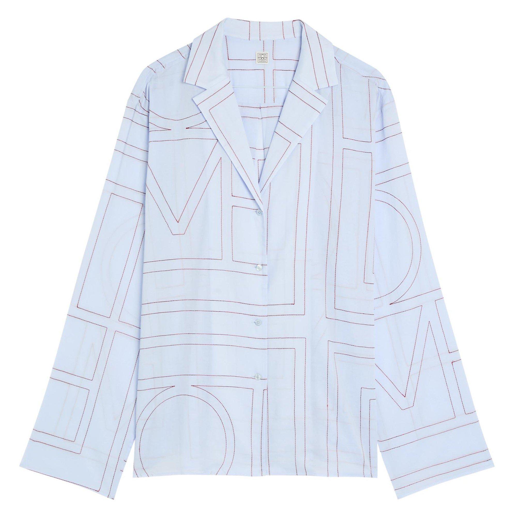 LIGHT BLUE - Toteme - MONOGRAM COTTON-BLEND PJ