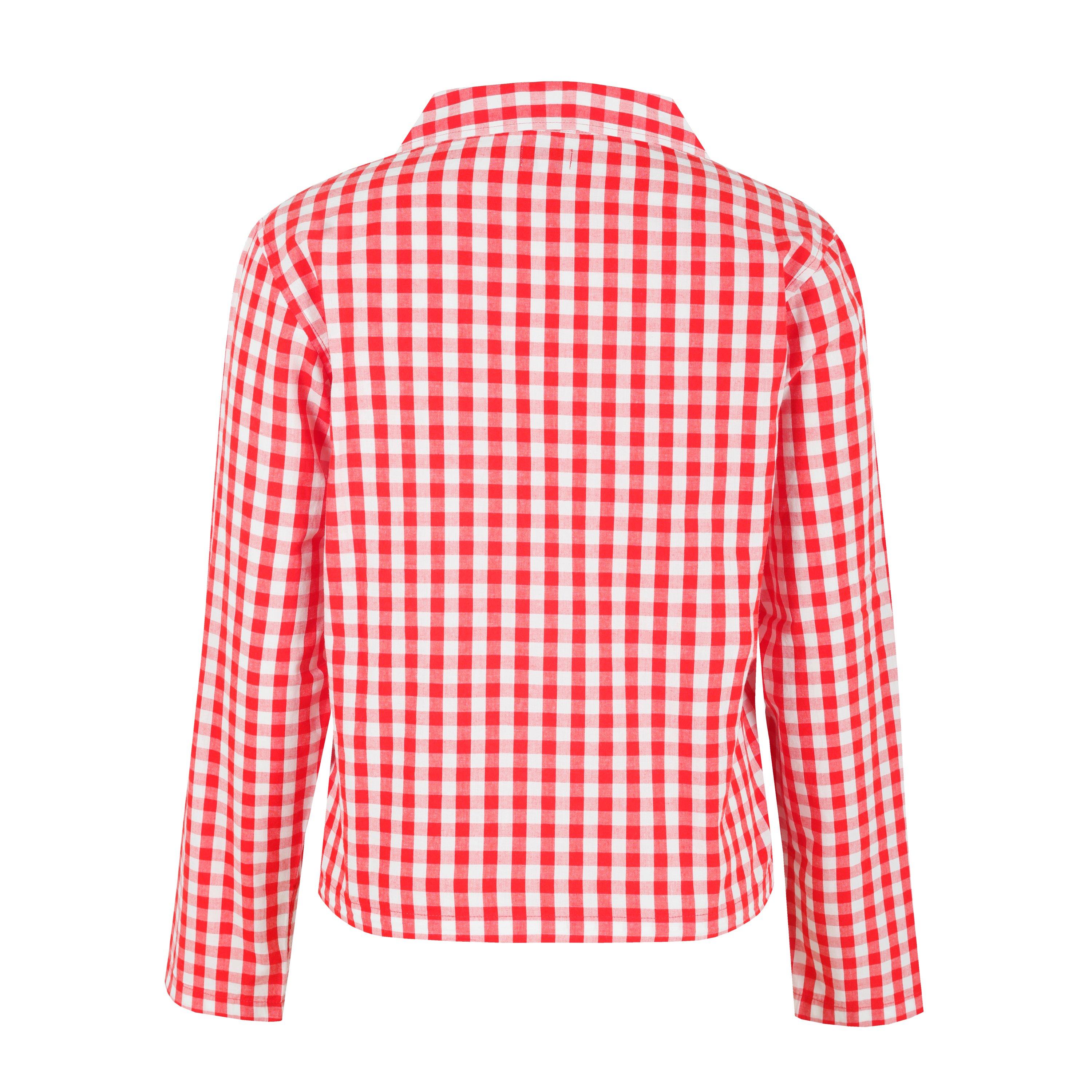 Vermelho/Branco - Linea - Boxy Relaxed Fit Long Sleeve Pyjama Top - 5