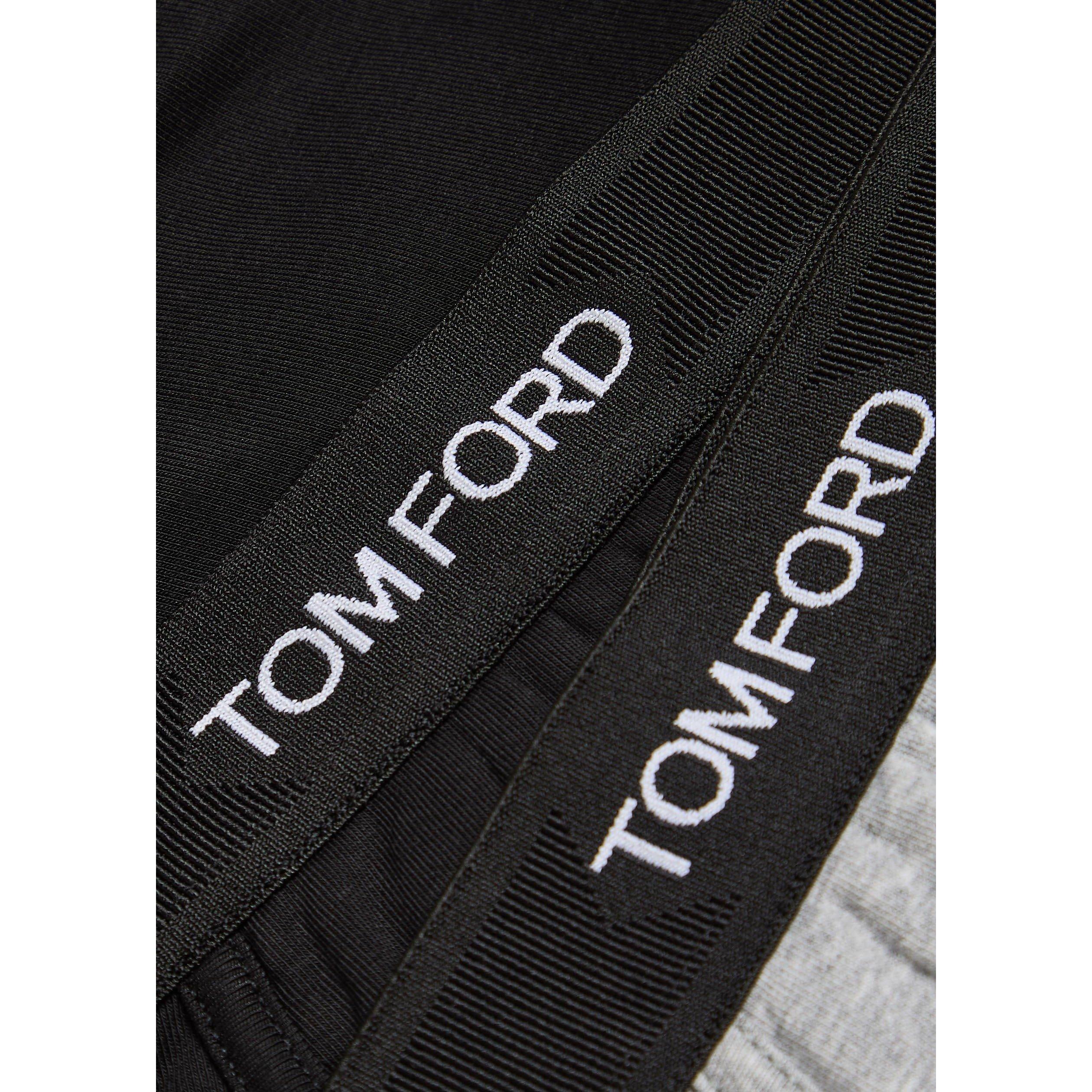 BLACK AND GREY - Tom Ford - TF COTTON STRETCH BOXER 2 PACK - 2