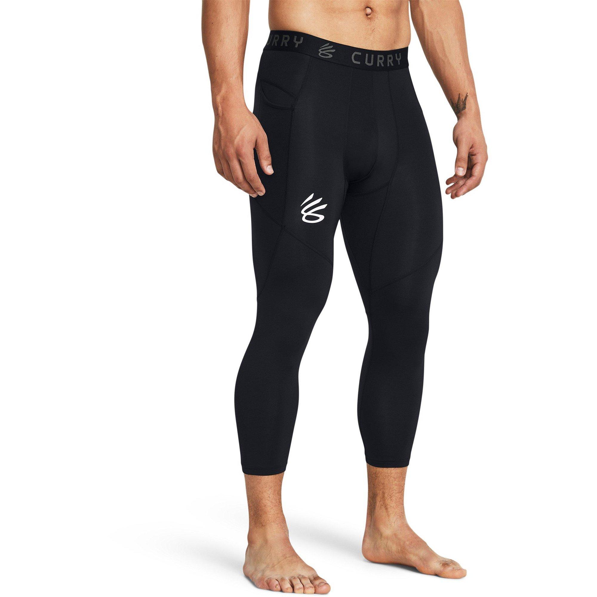 Zwart - Under Armour - Under Armour Ua Curry Brand 3/4 Lgs Baselayer Legging Mens - 3