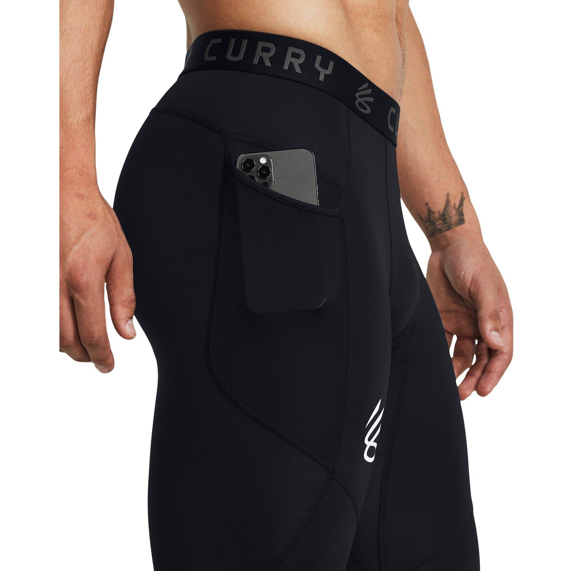 Zwart - Under Armour - Under Armour Ua Curry Brand 3/4 Lgs Baselayer Legging Mens - 5