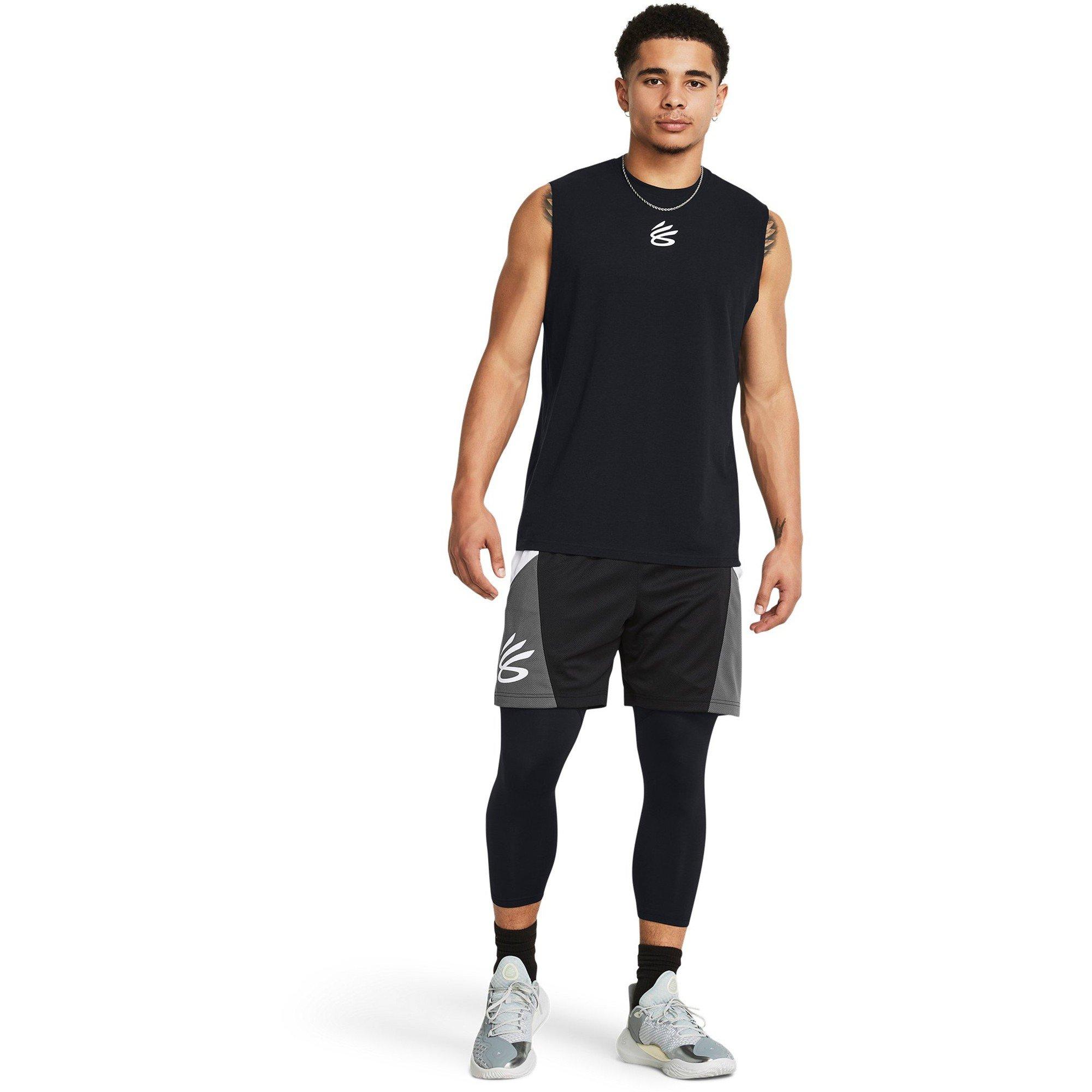 Zwart - Under Armour - Under Armour Ua Curry Brand 3/4 Lgs Baselayer Legging Mens - 6