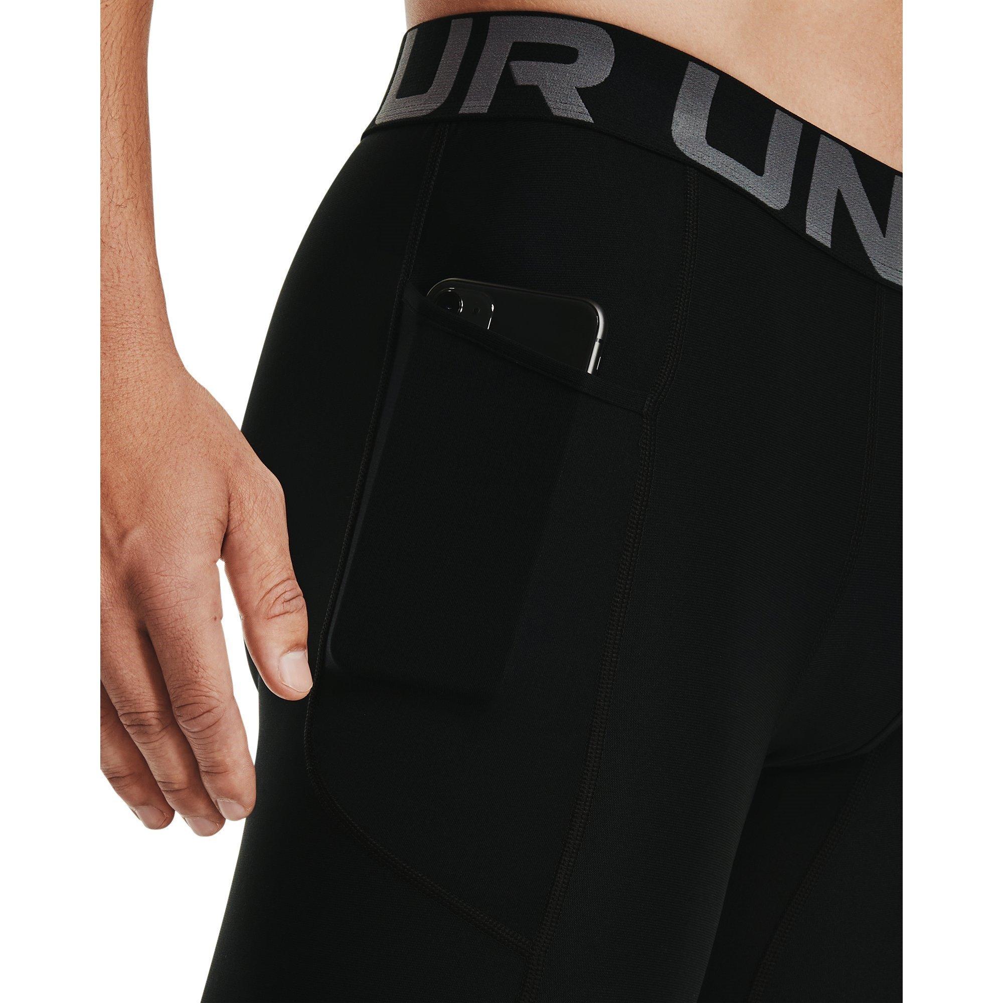 Black/White - Under Armour - Heat Gear Mens Base Layer Shorts - 5