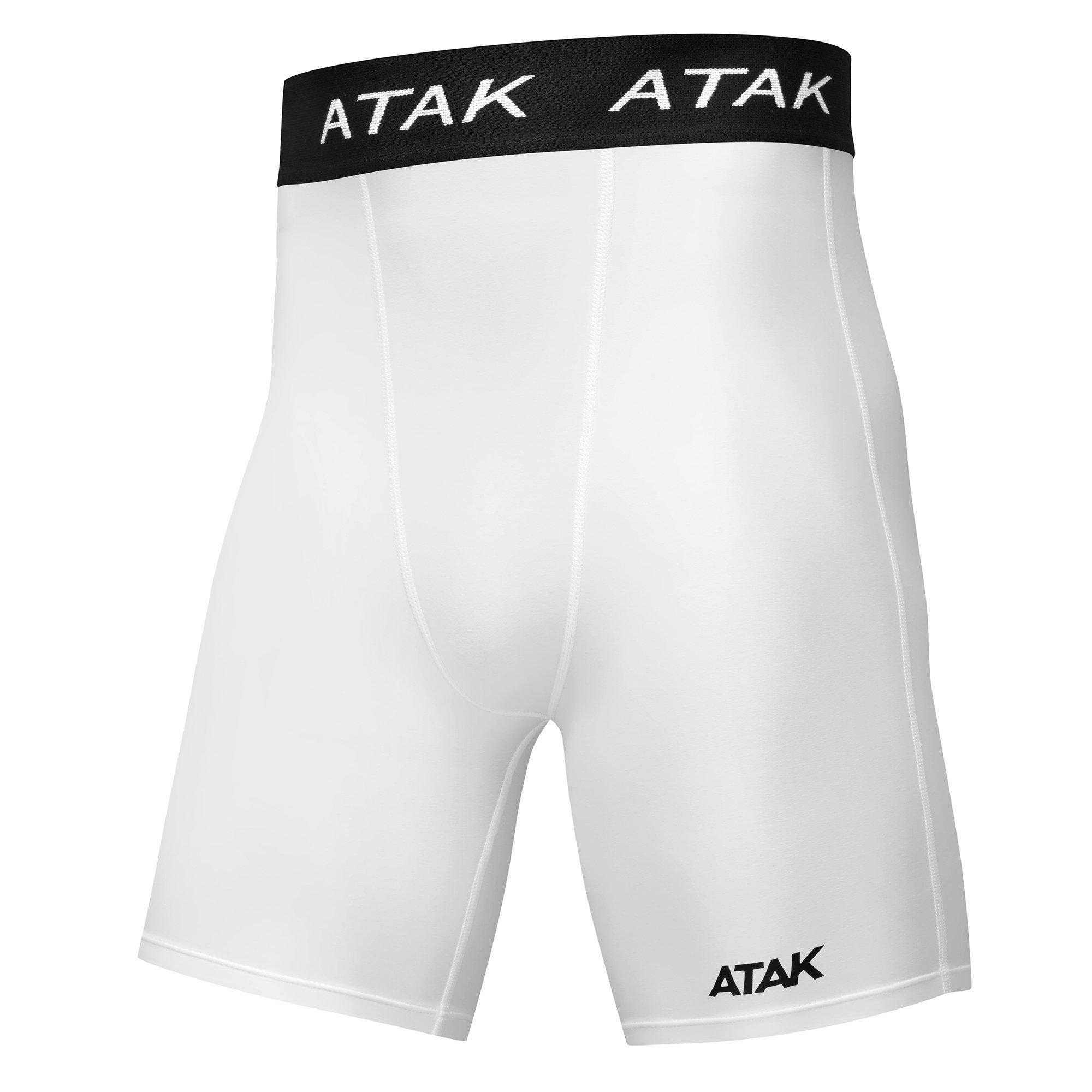 Atak Sports Men's White Gaa Compression Shorts Senior