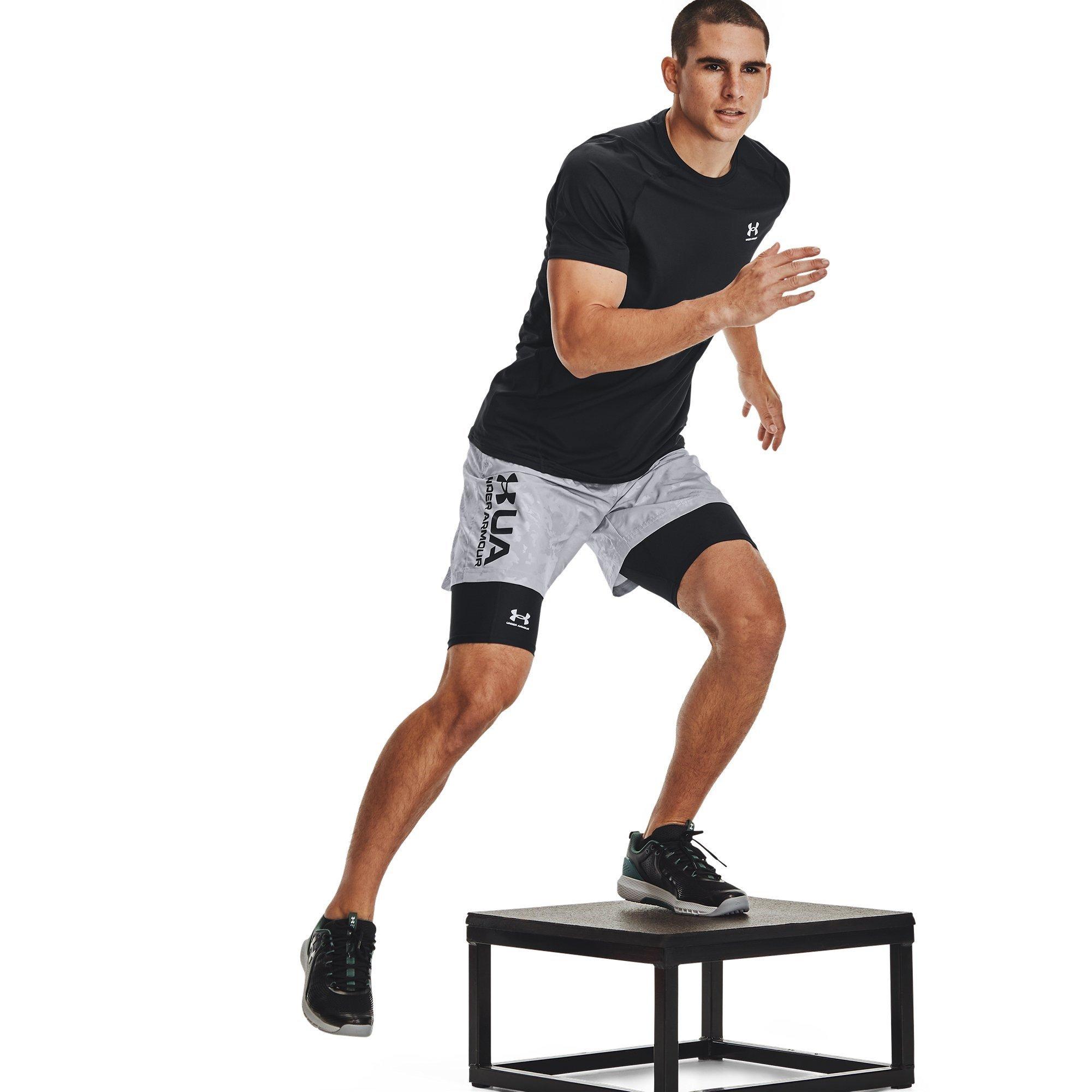 Black/White - Under Armour - HeatGear Pocket Mens Base Layer Bottoms - 4