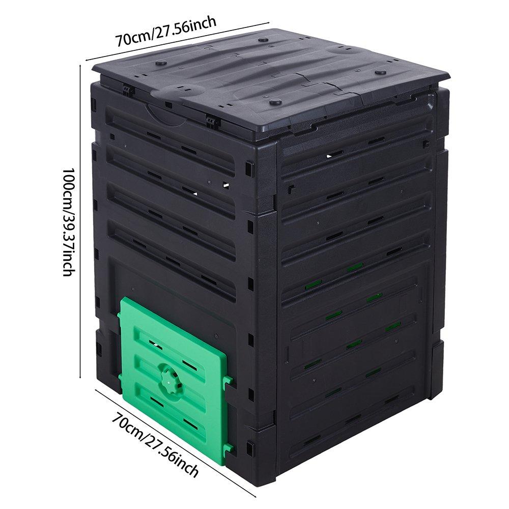 Black - Breeins - 450L Garden Compost Bin - 8